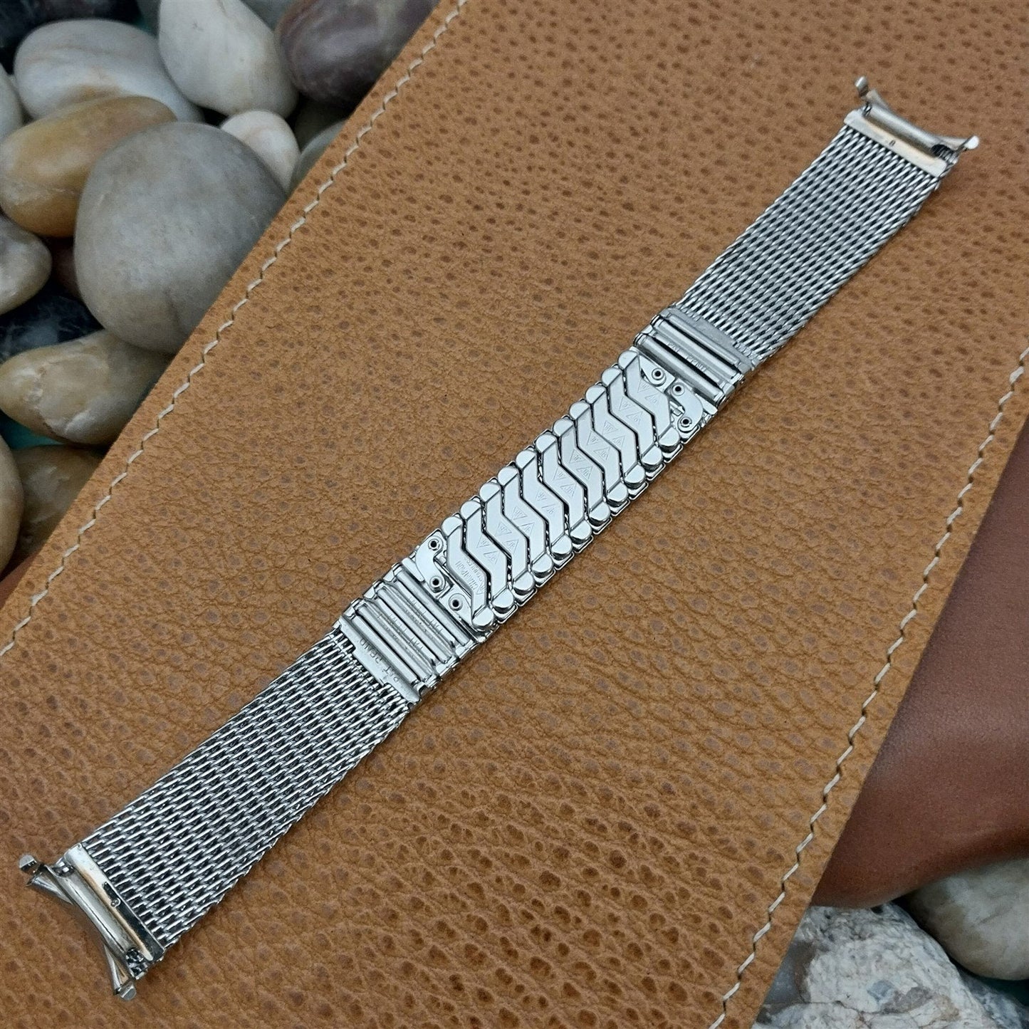 17.2mm JB Champion Stainless Steel Mesh nos 1960s Vintage Watch Band