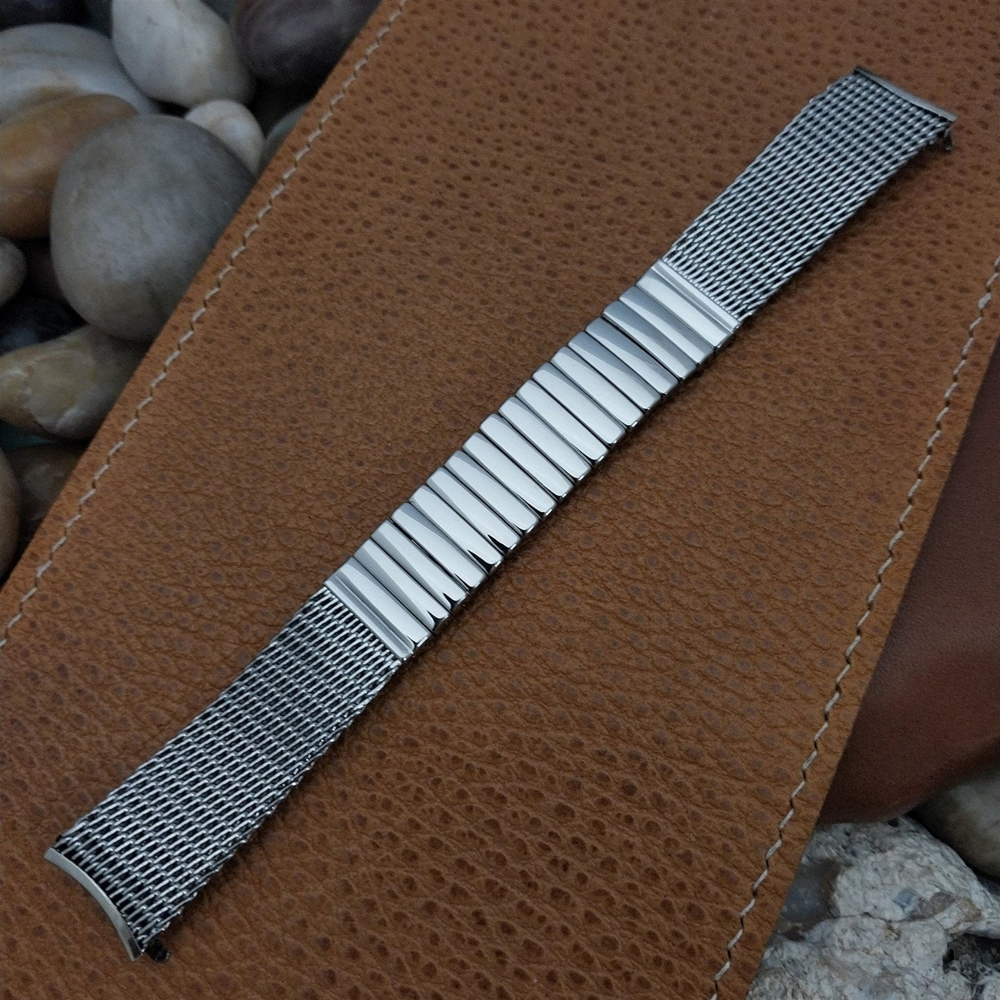 17.2mm JB Champion Stainless Steel Mesh nos 1960s Vintage Watch Band