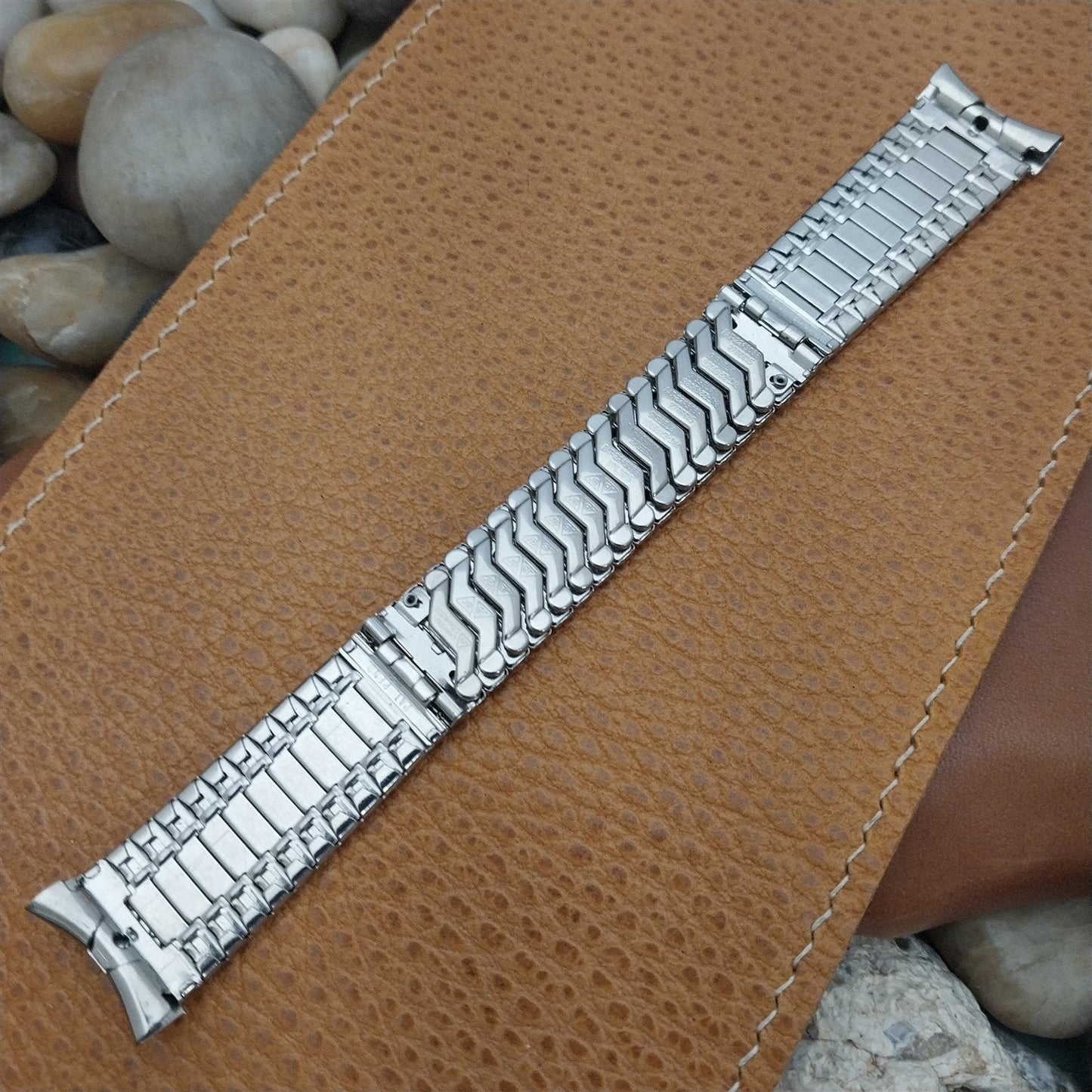 Stainless Steel Basketweave JB Champion 19mm 18mm nos Vintage Watch Band