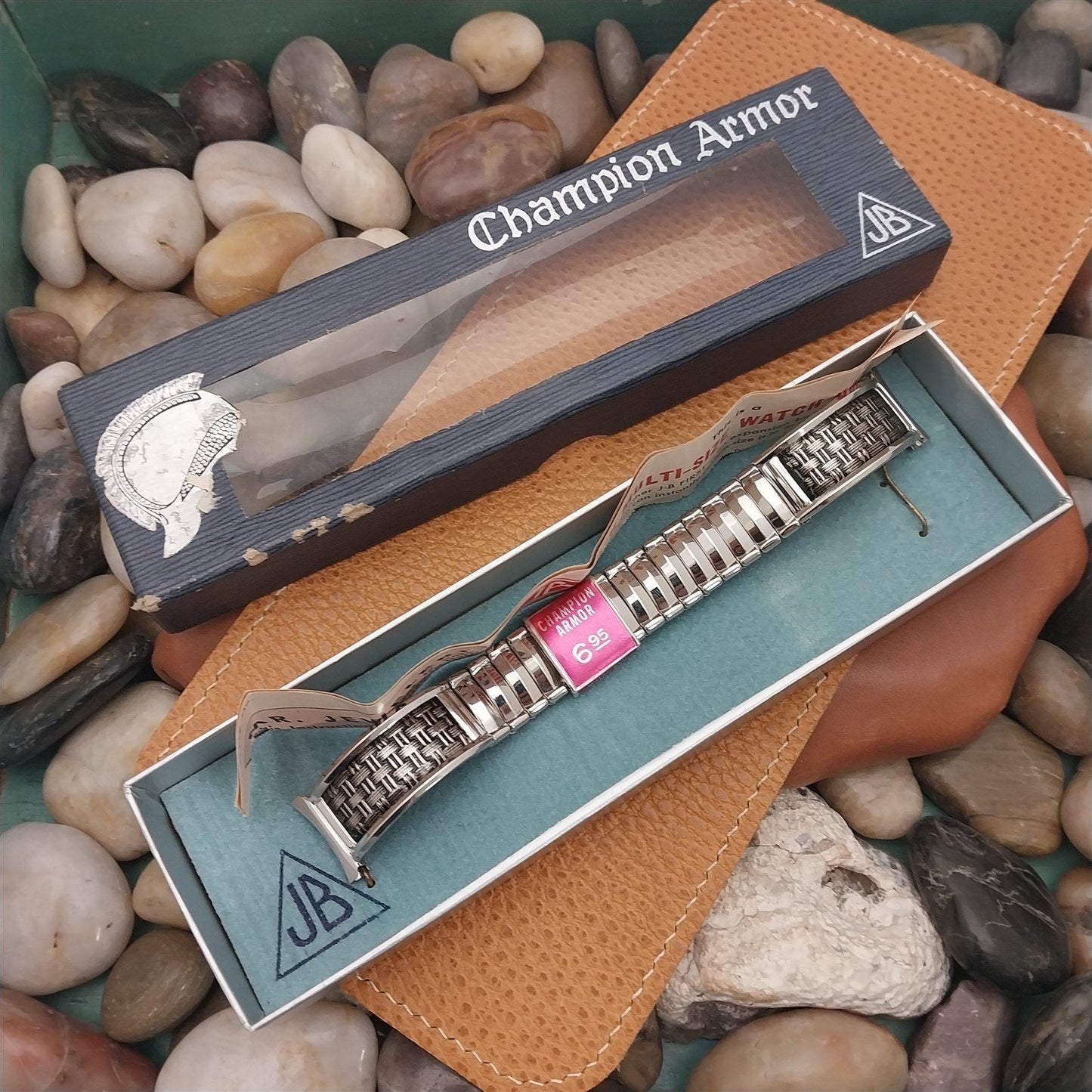 JB Champion Stainless Steel Classic nos 1950s Vintage Watch Band In Box