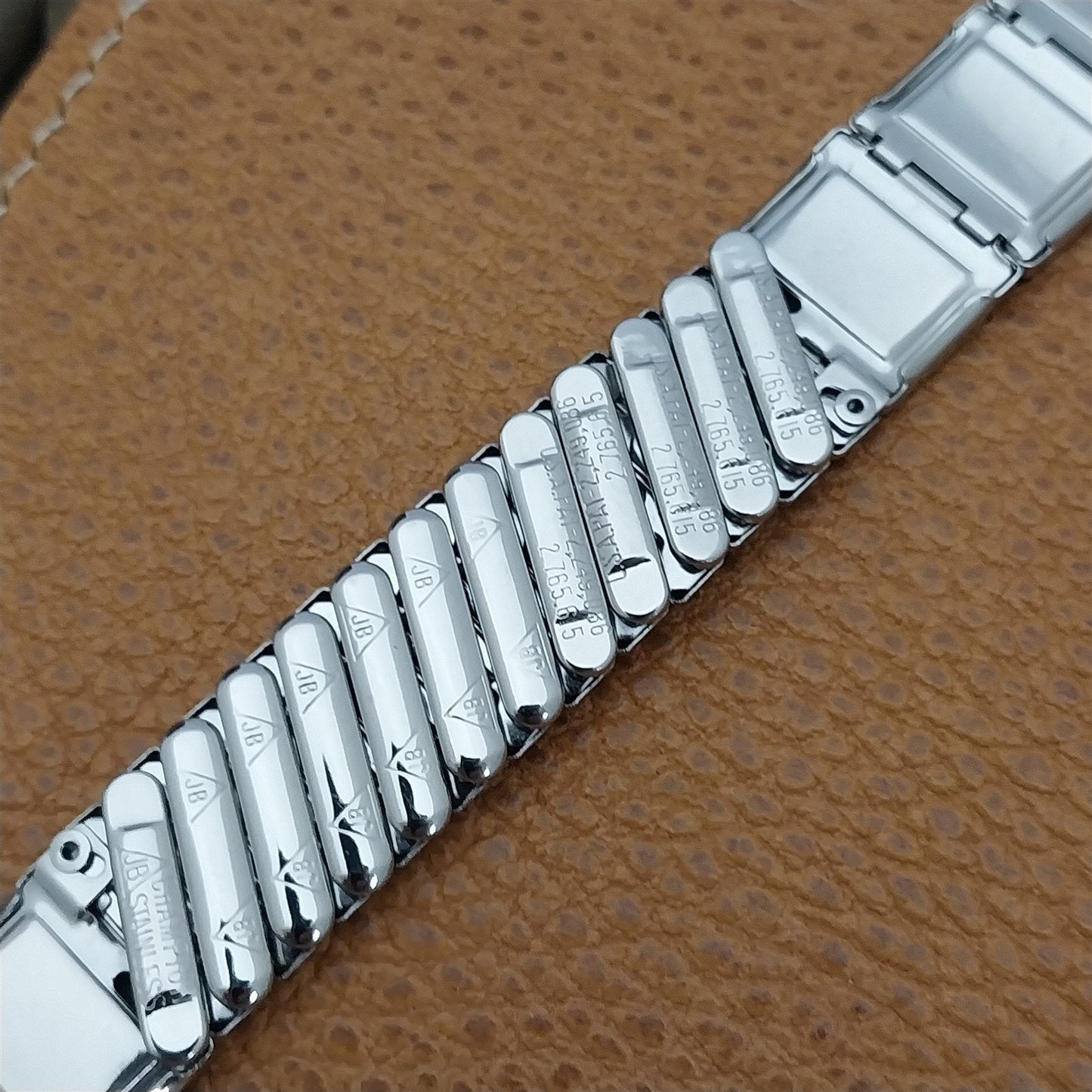 5/8" JB Champion Classic Stainless Steel & Lizard 1950s Vintage Watch Band