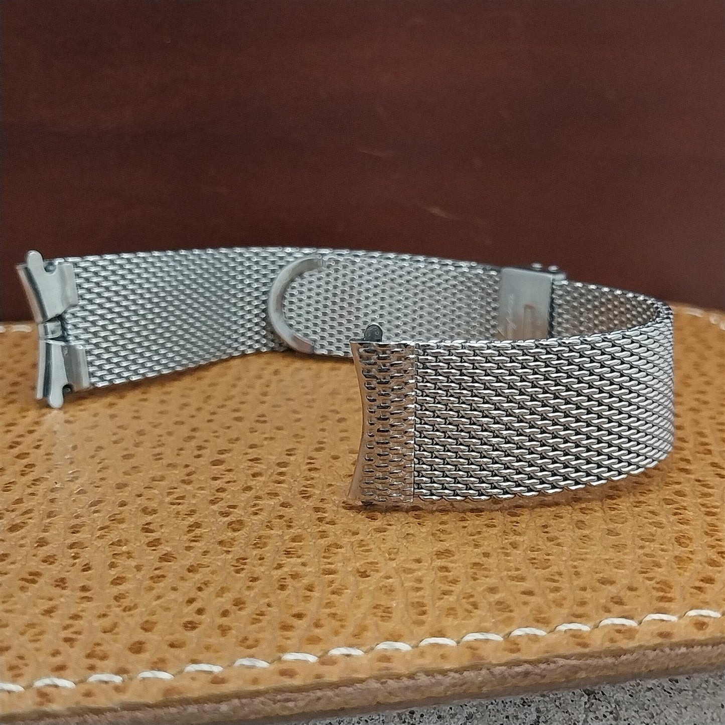 17.2mm Stainless Steel Mesh 1960s JB Champion USA Unused nos Vintage Watch Band