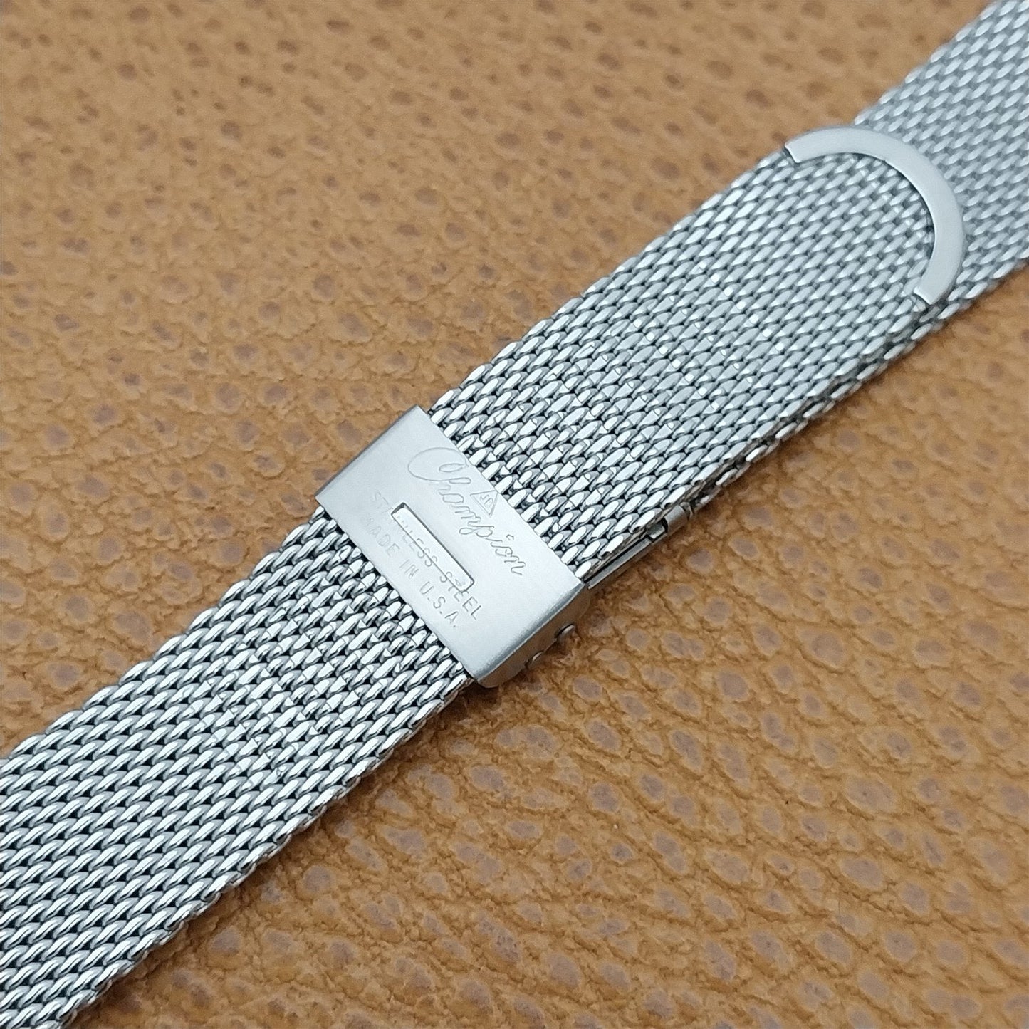 17.2mm Stainless Steel Mesh 1960s JB Champion USA Unused nos Vintage Watch Band