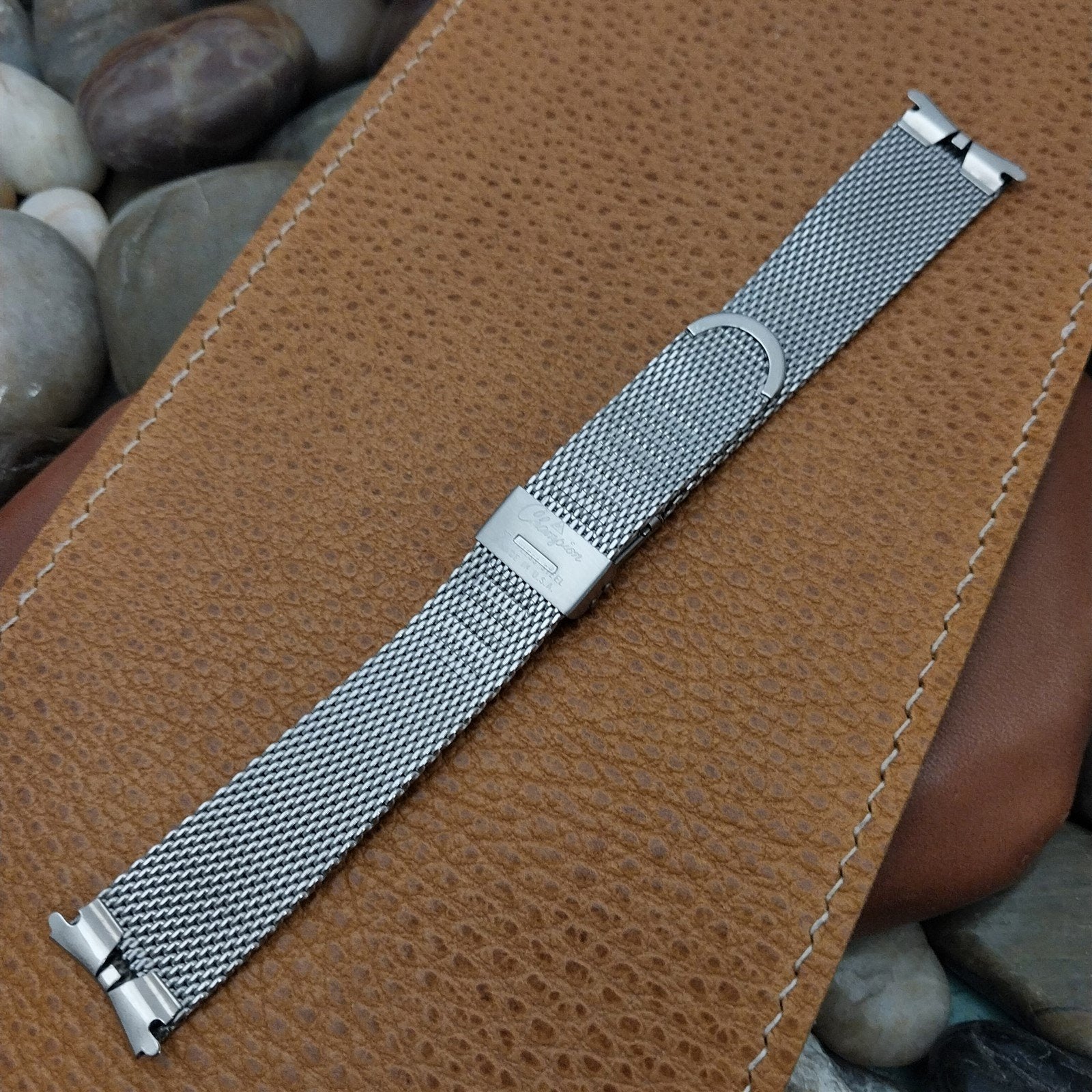17.2mm Stainless Steel Mesh 1960s JB Champion USA Unused nos Vintage Watch Band