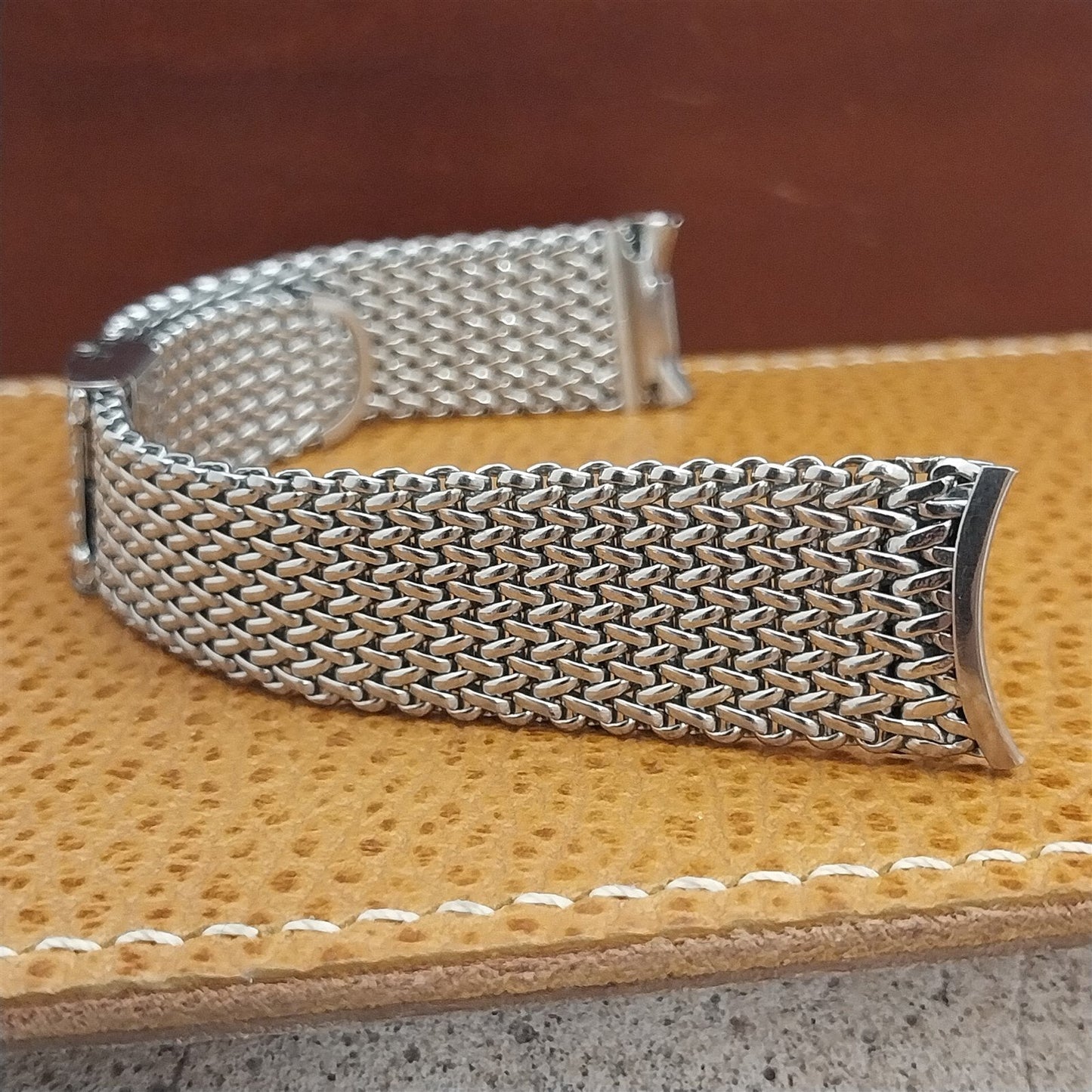 17.2mm Stainless Steel Mesh JB Champion USA nos 1960s Vintage Watch Band