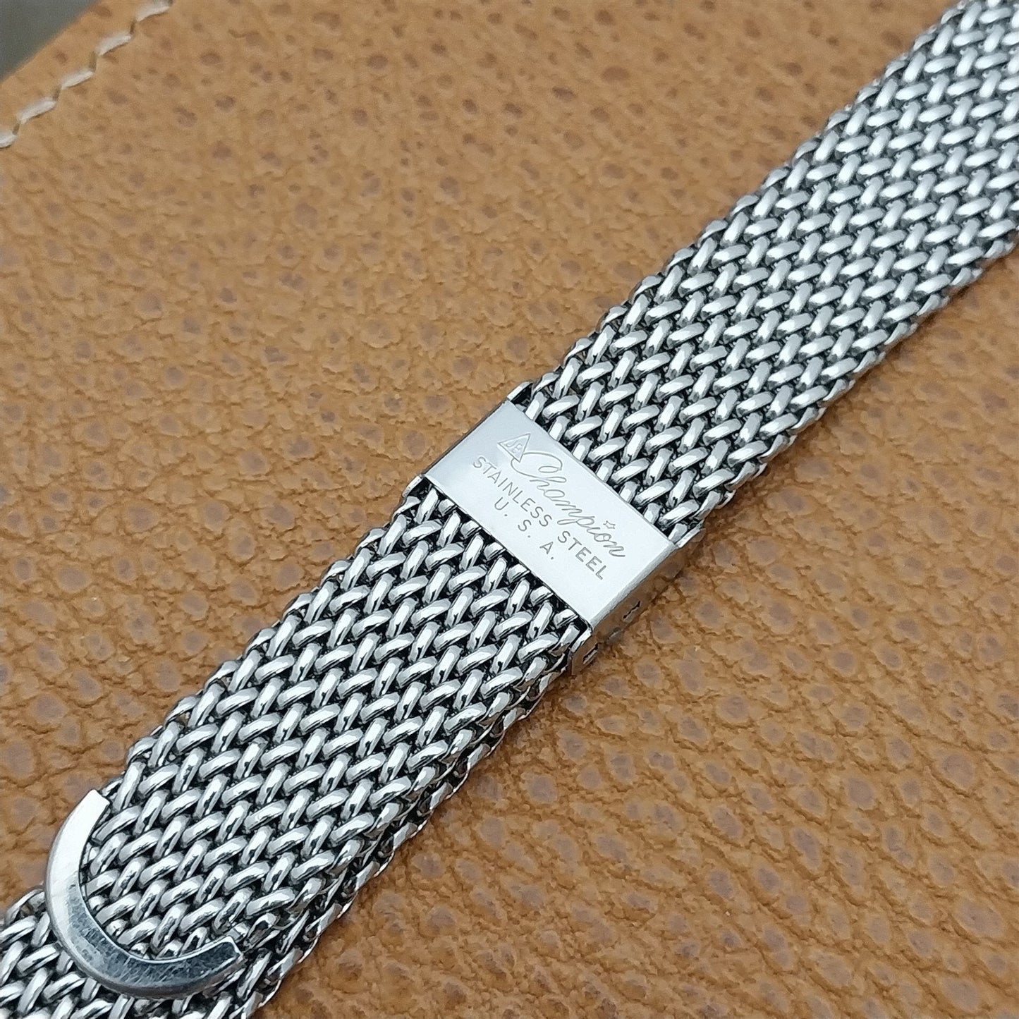 17.2mm Stainless Steel Mesh JB Champion USA nos 1960s Vintage Watch Band