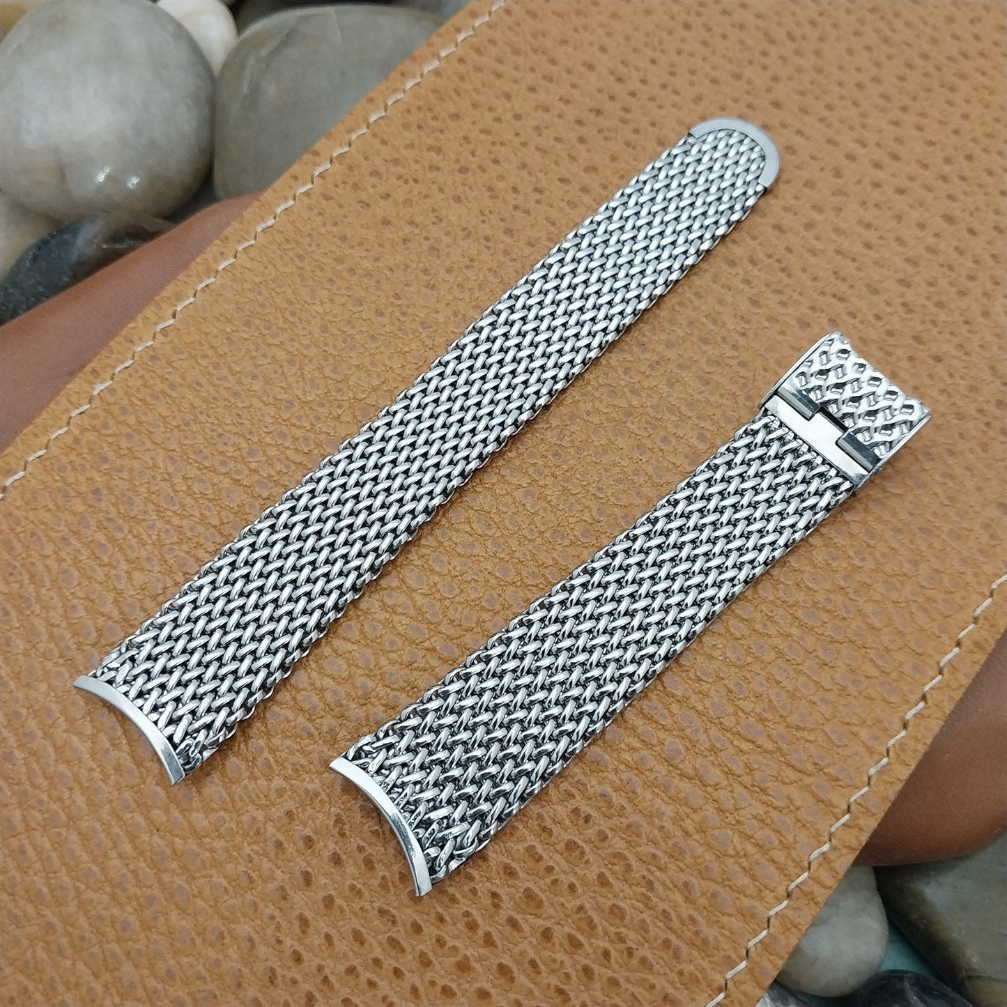 17.2mm Stainless Steel Mesh JB Champion USA nos 1960s Vintage Watch Band