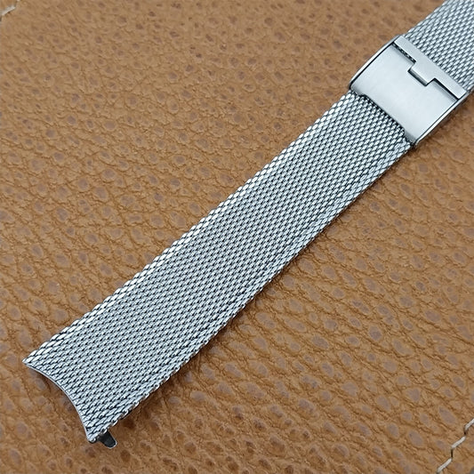 17.2mm Stainless Steel Mesh JB Champion USA Unused nos 1960s Vintage Watch Band