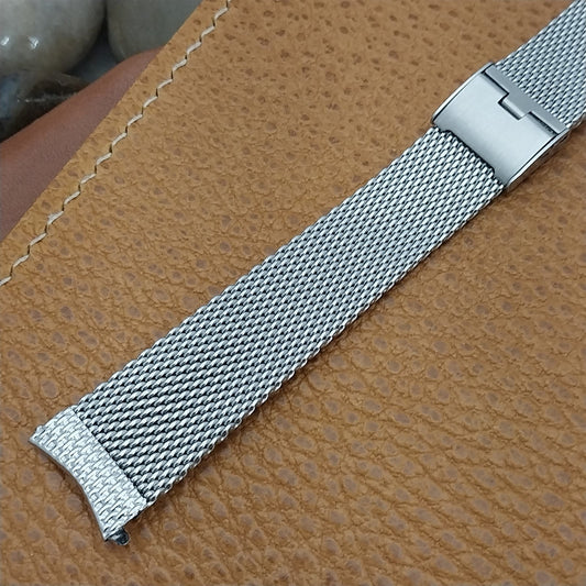 17.2mm Stainless Steel Mesh Gemex USA nos 1960s Vintage Watch Band