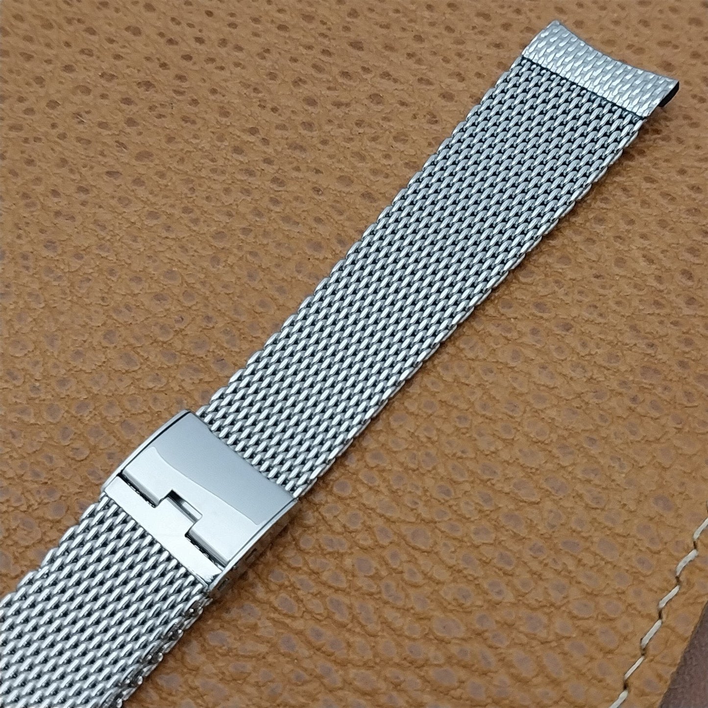 17.2mm Stainless Steel Mesh JB Champion USA nos 1960s Vintage Watch Band