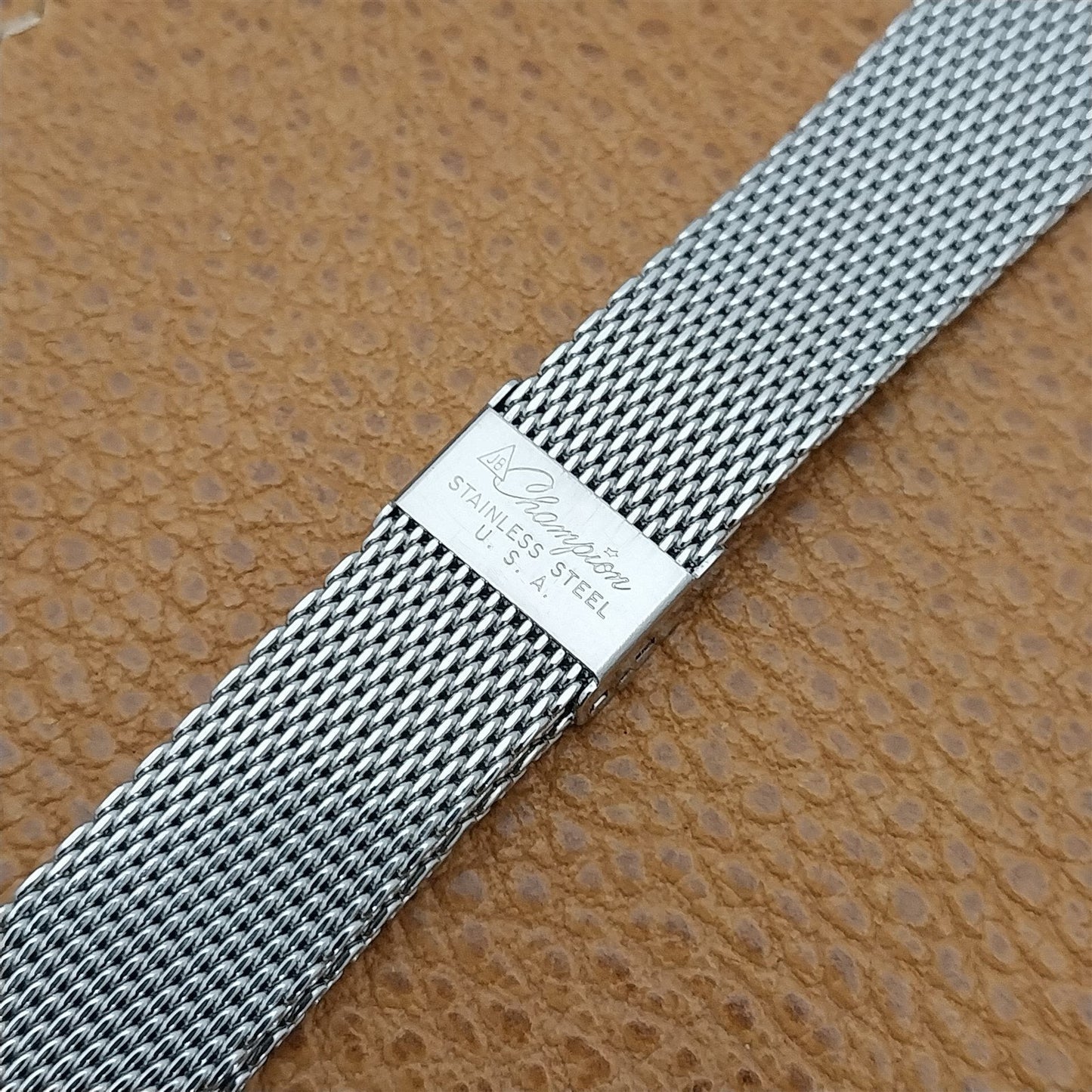 17.2mm Stainless Steel Mesh JB Champion USA nos 1960s Vintage Watch Band