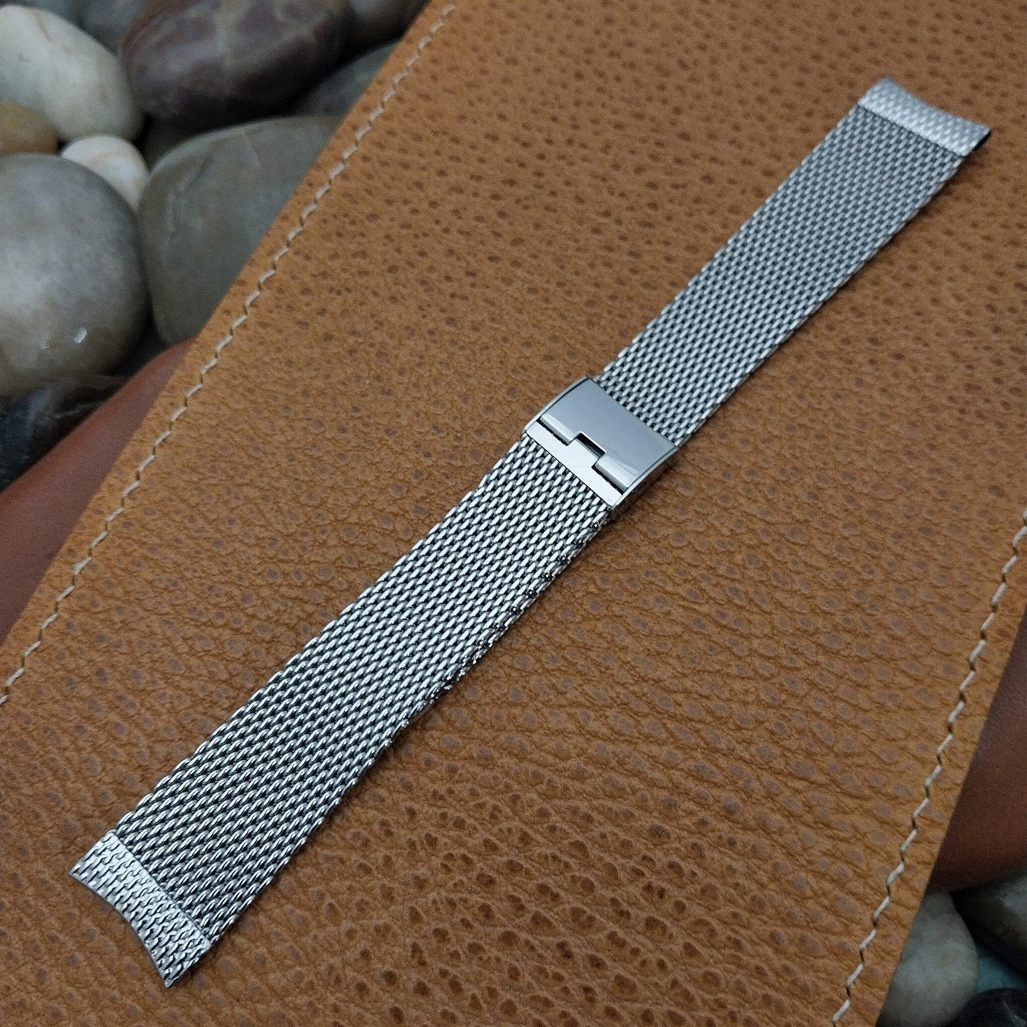 17.2mm Stainless Steel Mesh JB Champion USA nos 1960s Vintage Watch Band