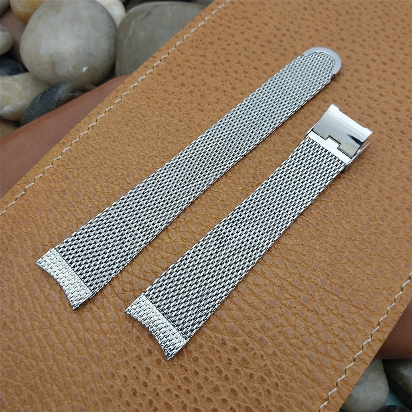 17.2mm Stainless Steel Mesh JB Champion USA nos 1960s Vintage Watch Band