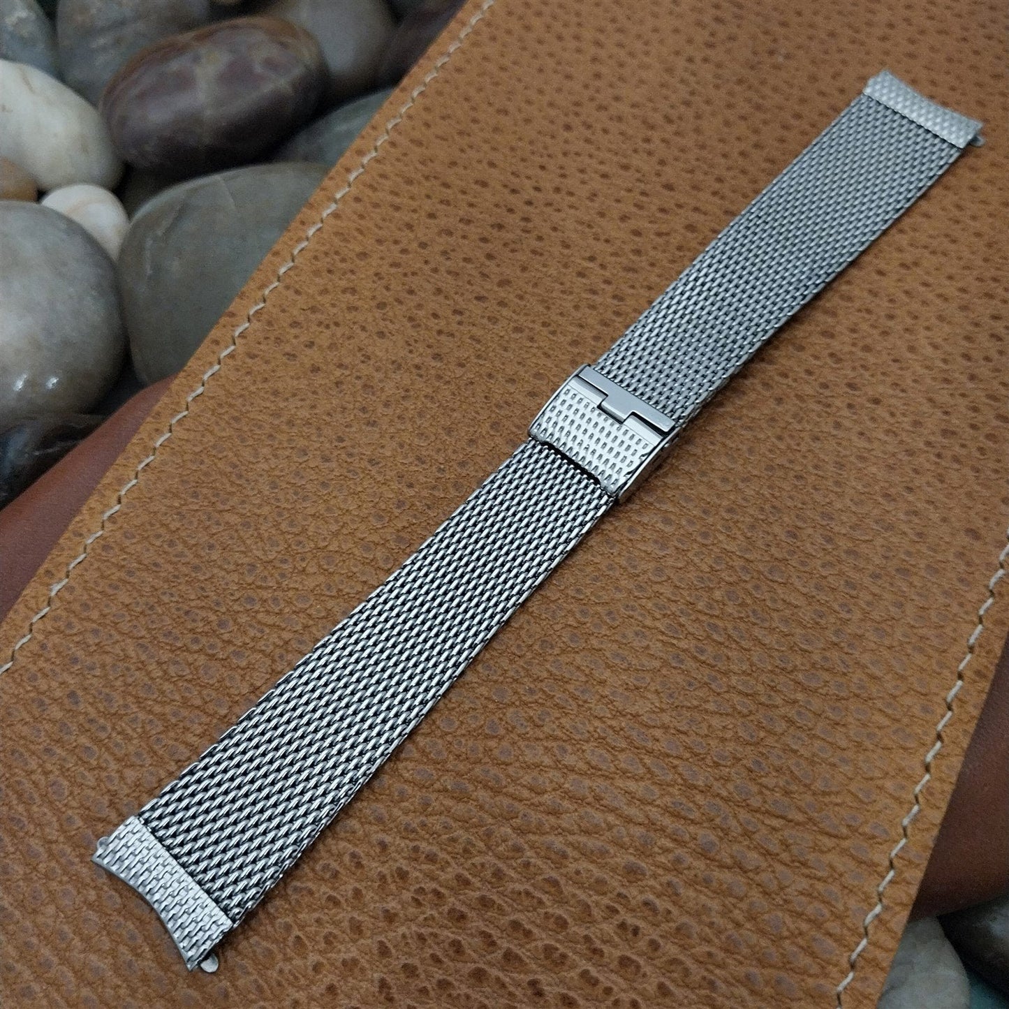 17.2mm Stainless Steel Mesh JB Champion USA nos 1960s Vintage Watch Band