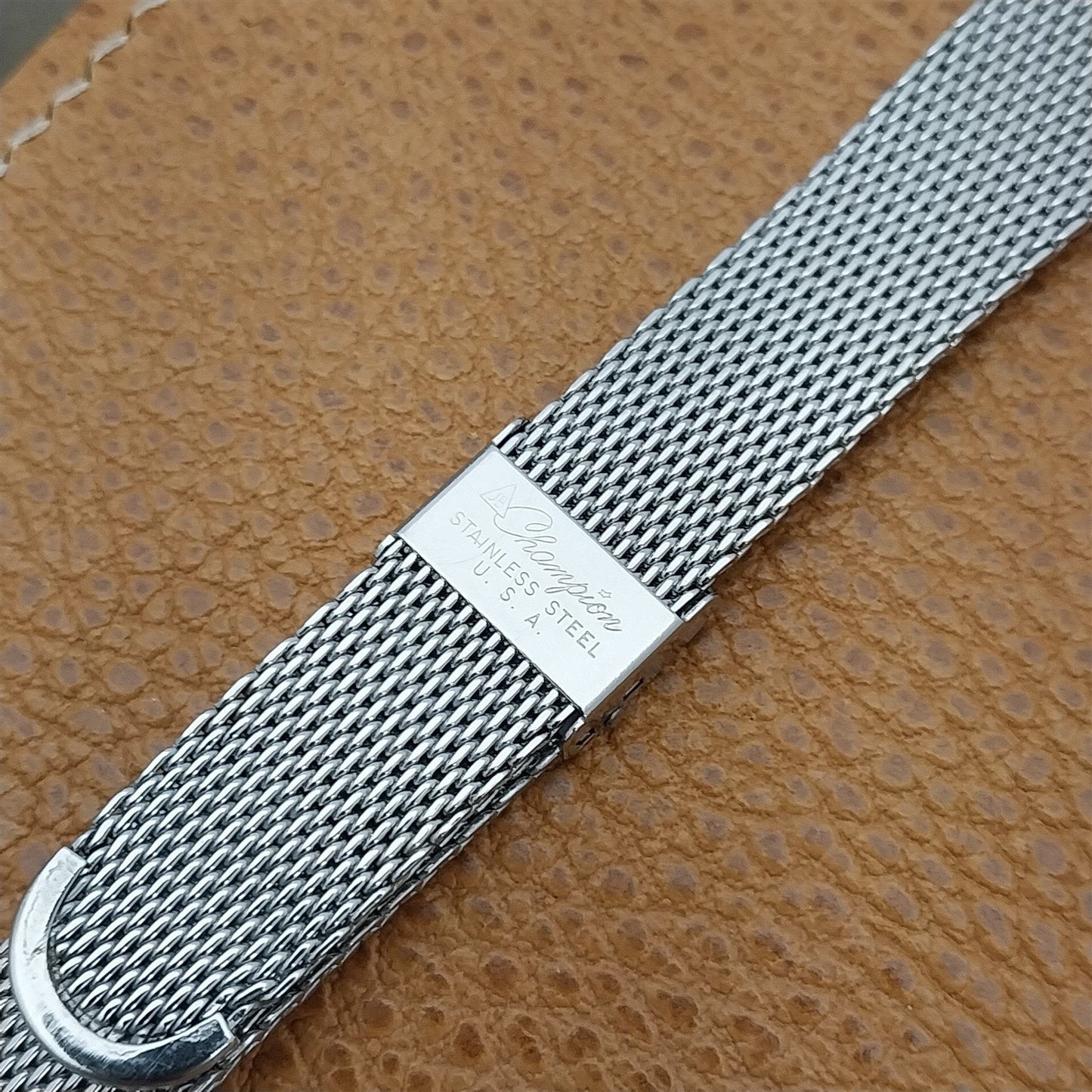 17.2mm Stainless Steel Mesh JB Champion USA nos 1960s Vintage Watch Band