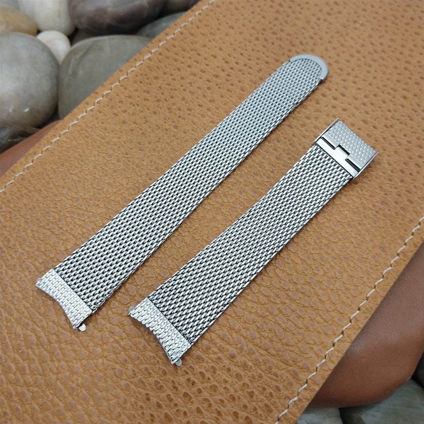 17.2mm Stainless Steel Mesh JB Champion USA nos 1960s Vintage Watch Band