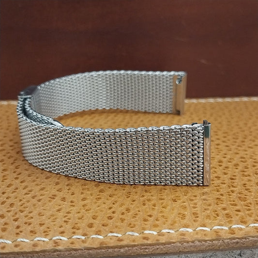 17.2mm JB Champion Stainless Steel Mesh nos 1960s Vintage Watch Band