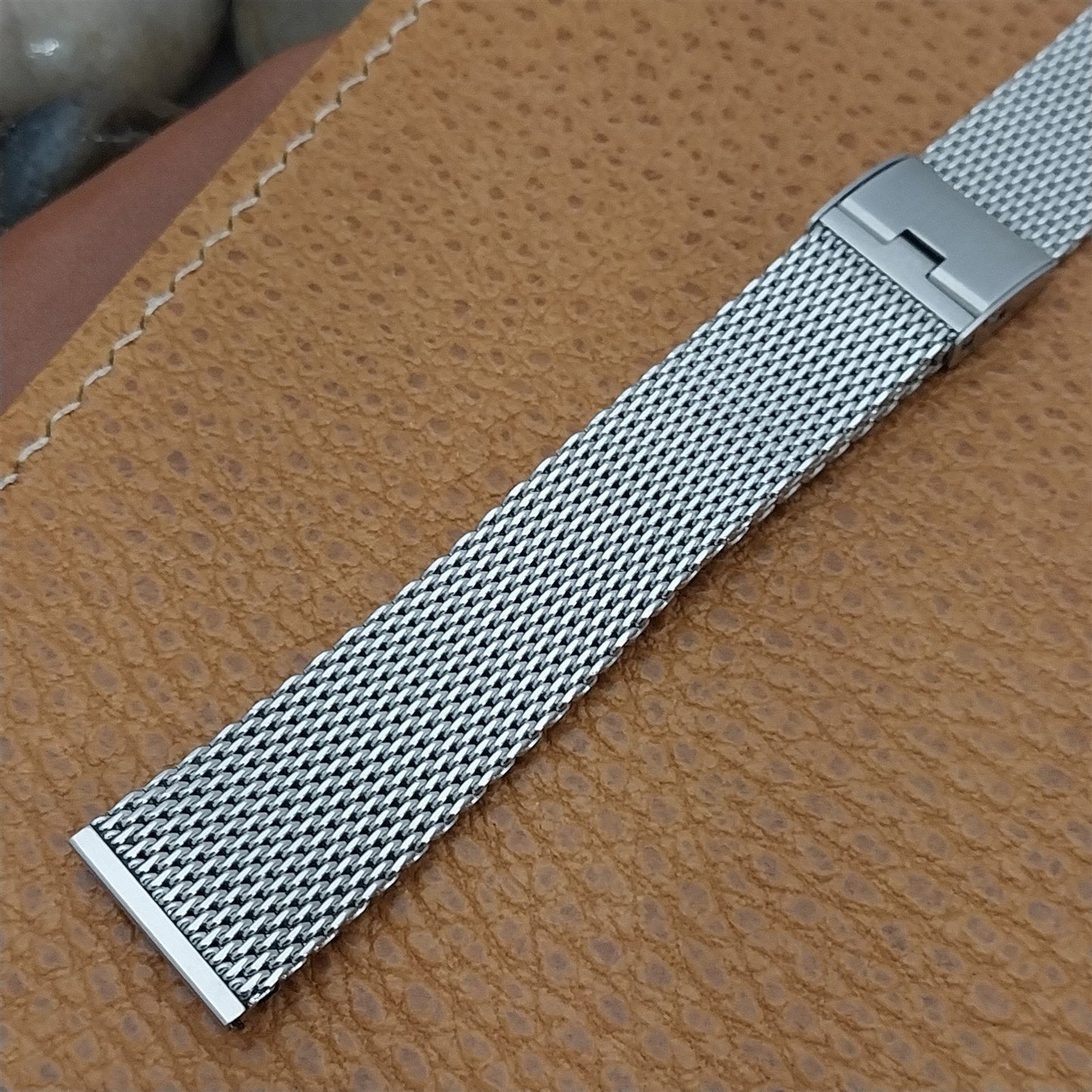 17.2mm JB Champion Stainless Steel Mesh nos 1960s Vintage Watch Band