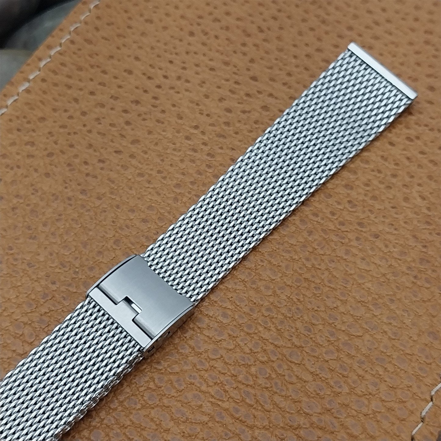 17.2mm JB Champion Stainless Steel Mesh nos 1960s Vintage Watch Band