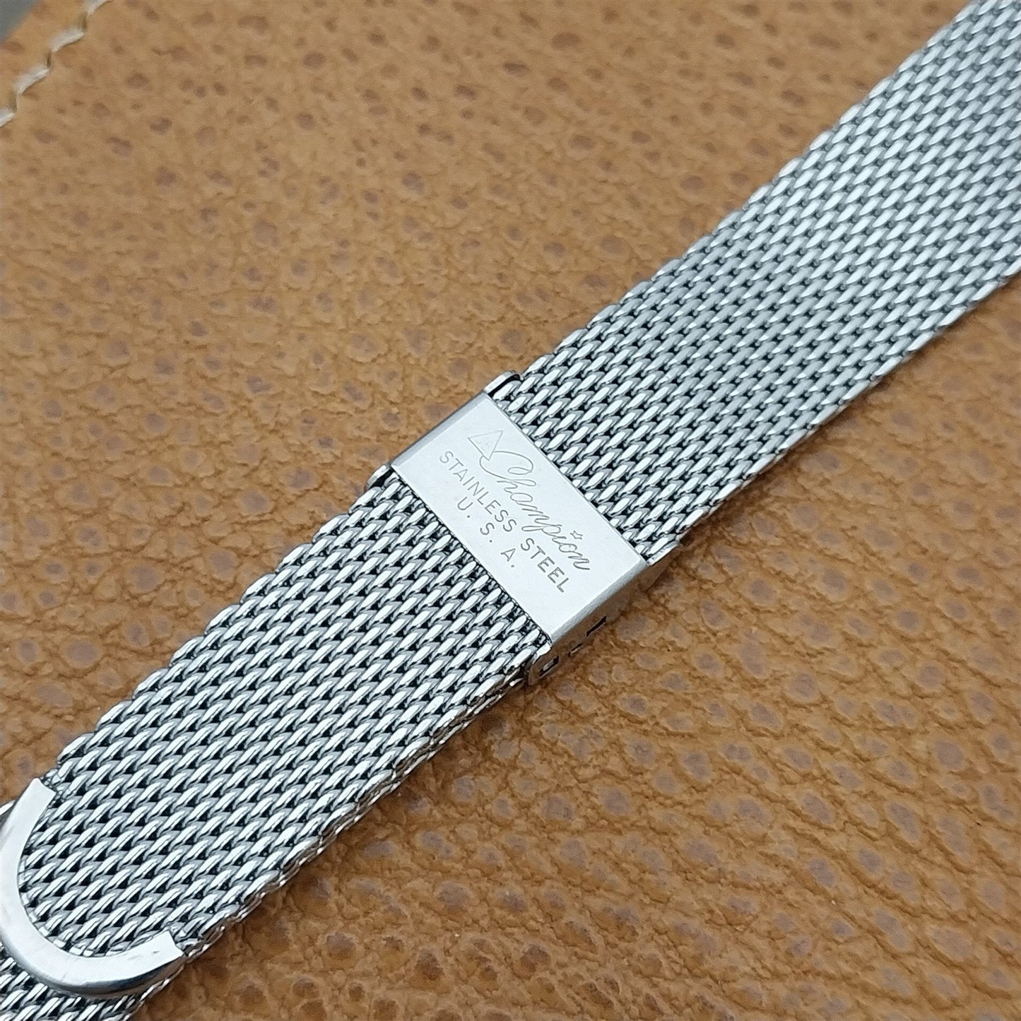 17.2mm JB Champion Stainless Steel Mesh nos 1960s Vintage Watch Band