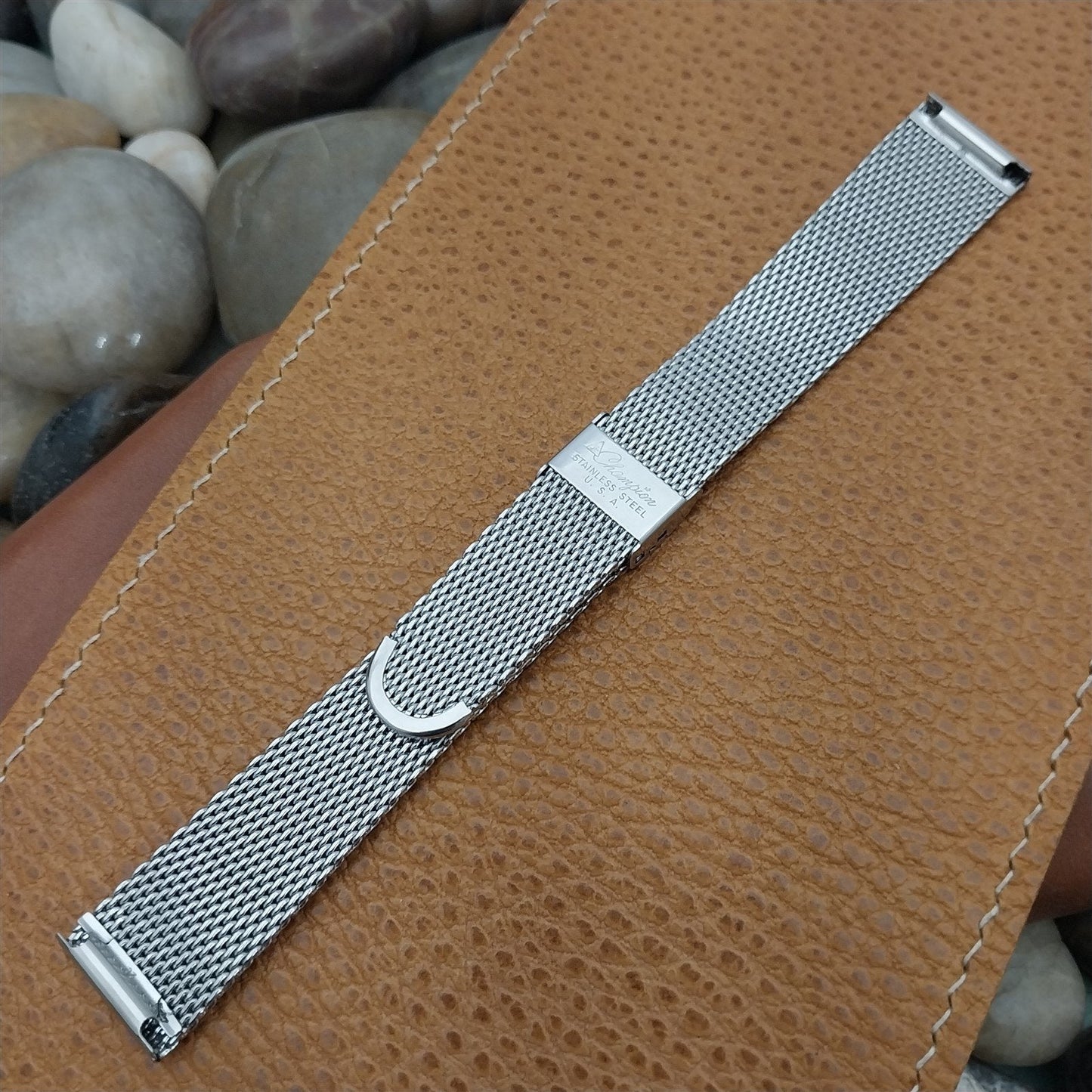 17.2mm JB Champion Stainless Steel Mesh nos 1960s Vintage Watch Band