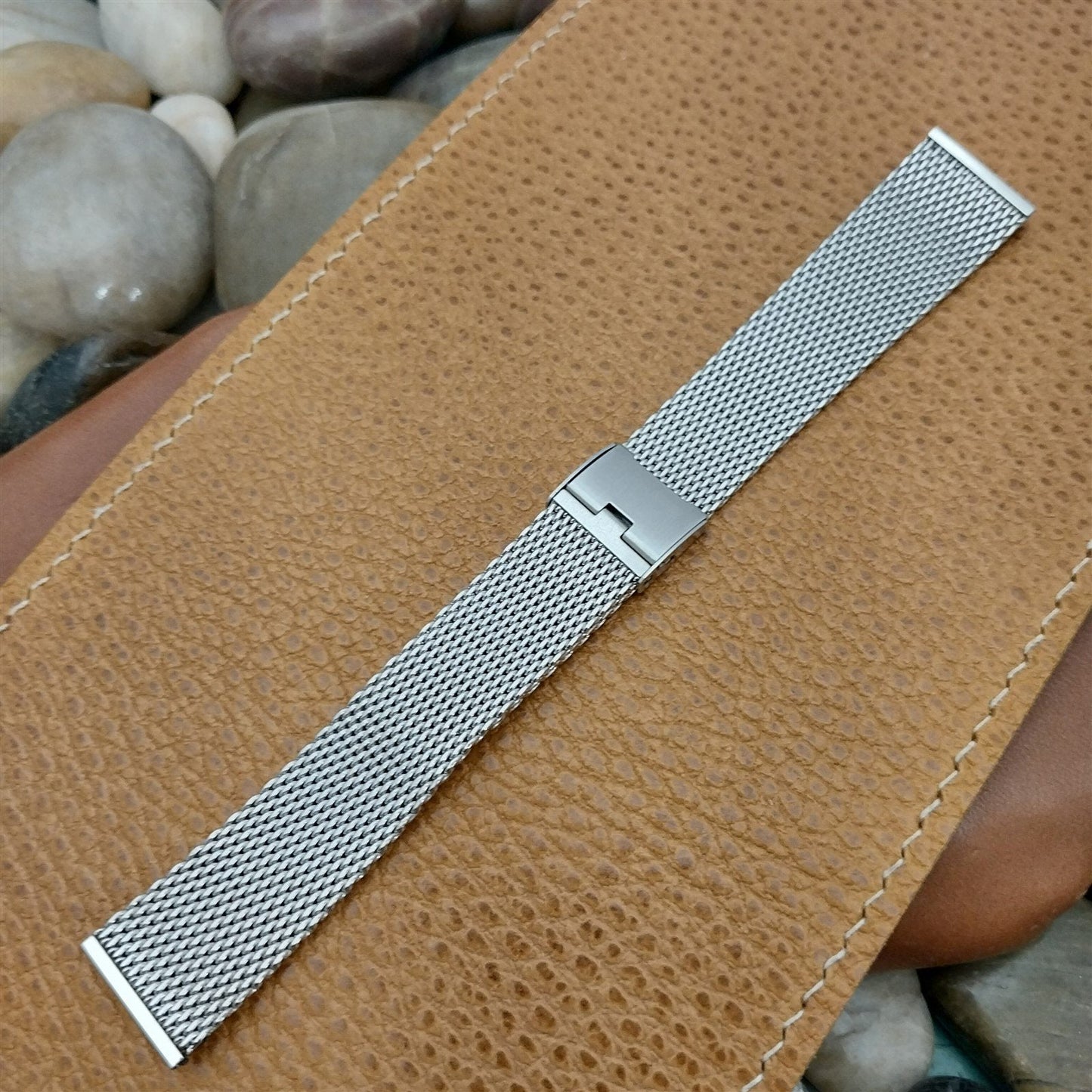 17.2mm JB Champion Stainless Steel Mesh nos 1960s Vintage Watch Band