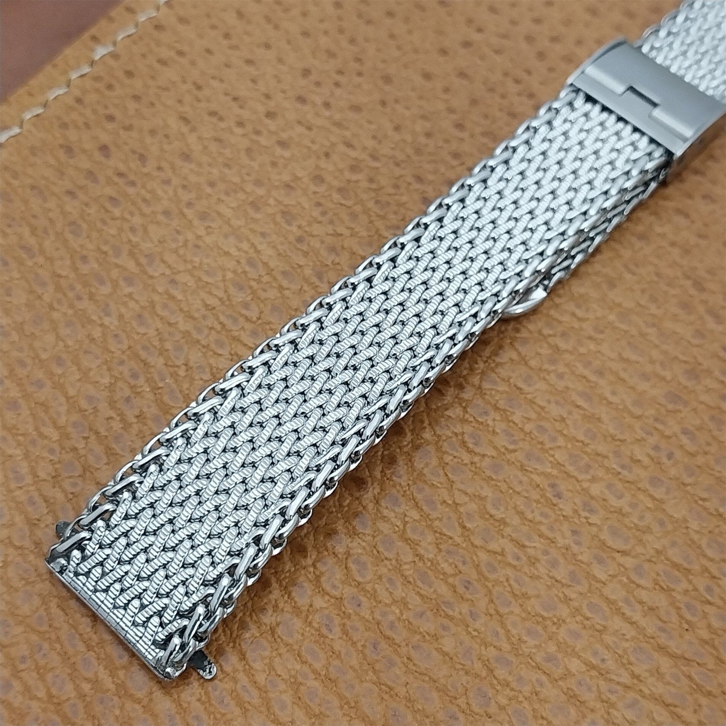 17.2mm JB Champion Stainless Steel Mesh nos 1960s Vintage Watch Band