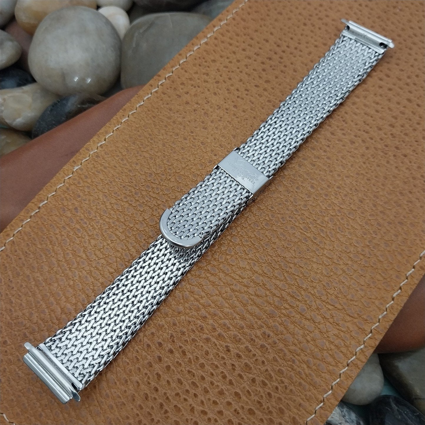 17.2mm JB Champion Stainless Steel Mesh nos 1960s Vintage Watch Band