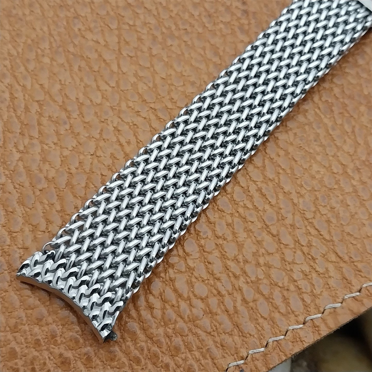 19mm Stainless Steel Flexible Mesh 1960s JB Champion Unused Vintage Watch Band