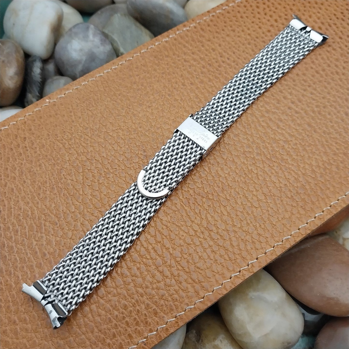 19mm Stainless Steel Flexible Mesh 1960s JB Champion Unused Vintage Watch Band