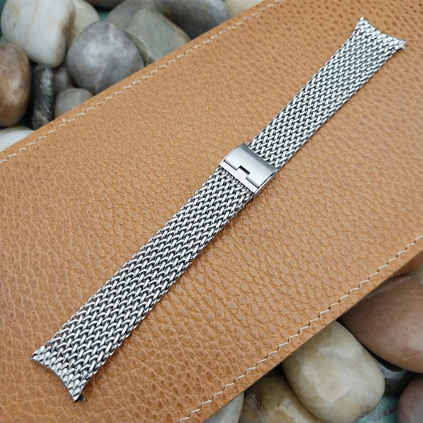 19mm Stainless Steel Flexible Mesh 1960s JB Champion Unused Vintage Watch Band