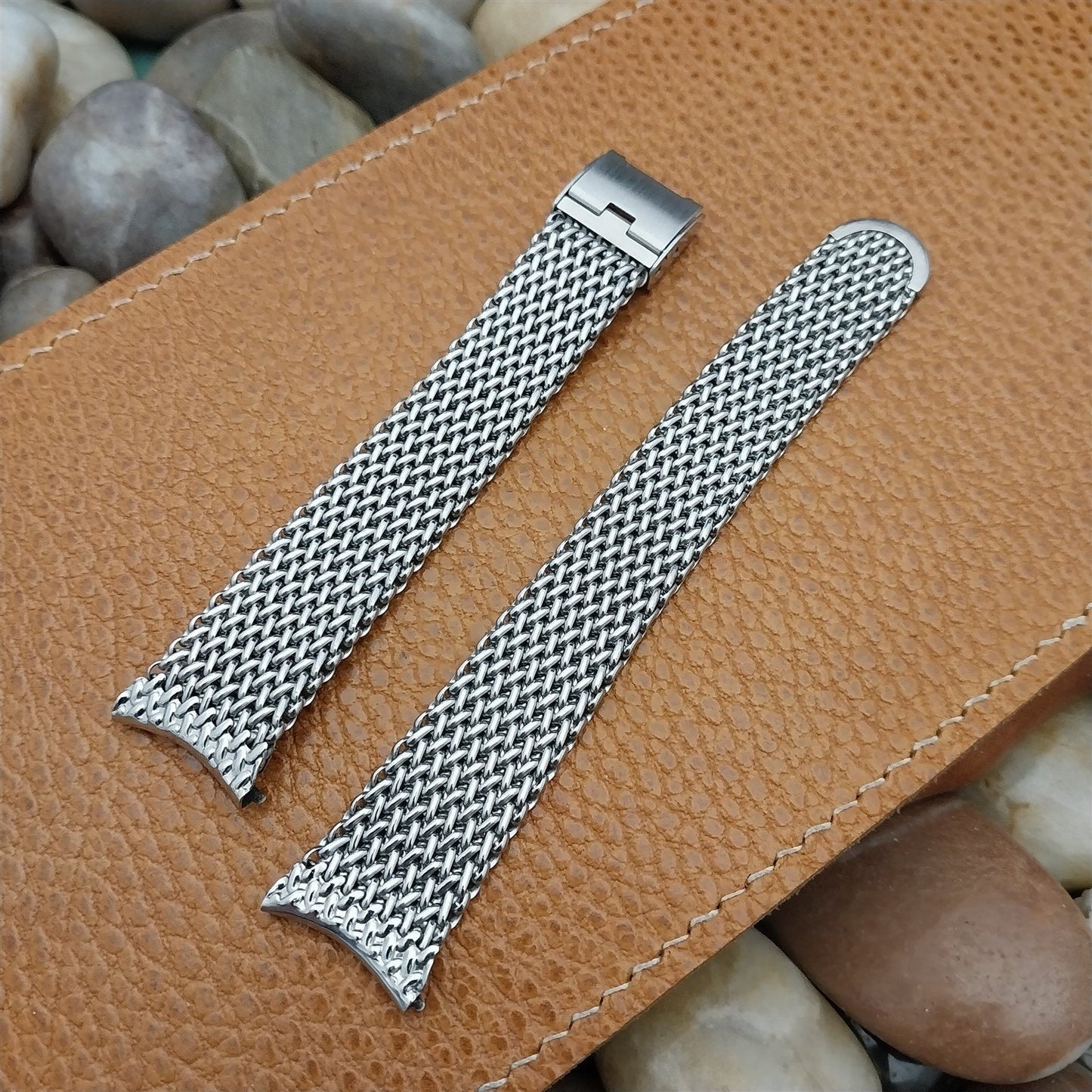 19mm Stainless Steel Flexible Mesh 1960s JB Champion Unused Vintage Watch Band