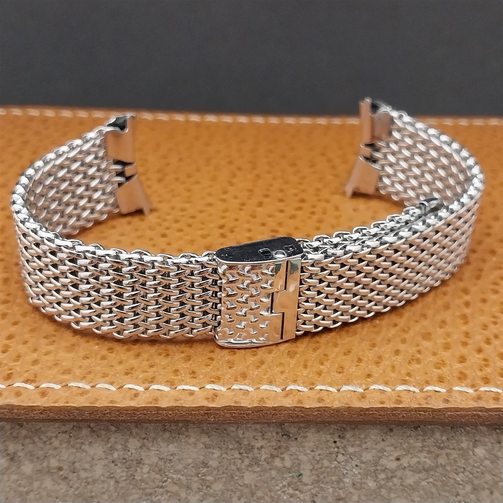 19mm Stainless Steel Mesh 1960s JB Champion USA Unused nos Vintage Watch Band
