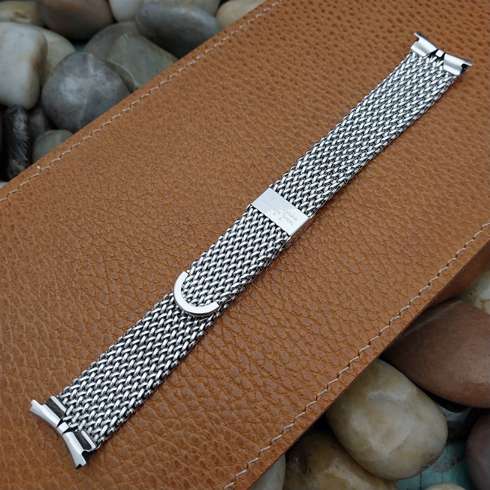 19mm Stainless Steel Mesh 1960s JB Champion USA Unused nos Vintage Watch Band