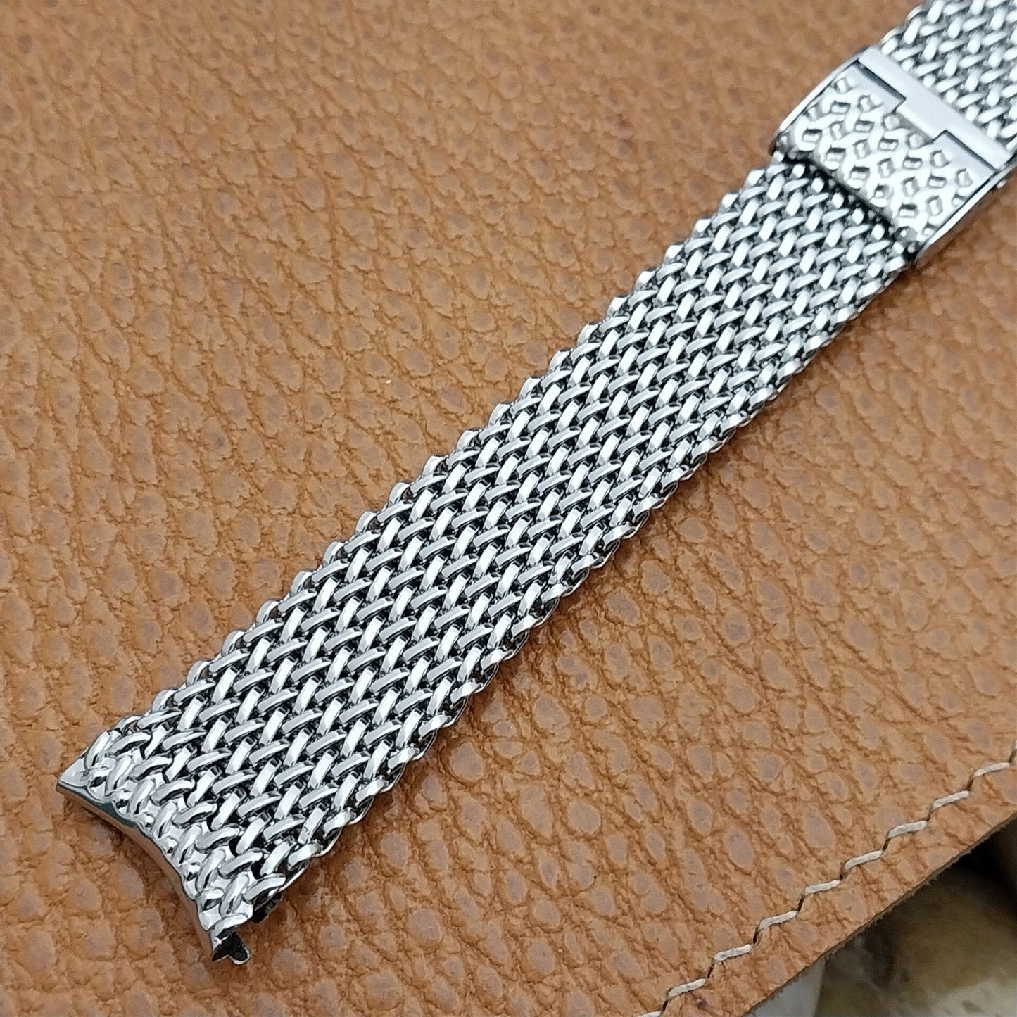 17.2mm Stainless Steel Mesh 1960s JB Champion USA Thick Vintage Watch Band