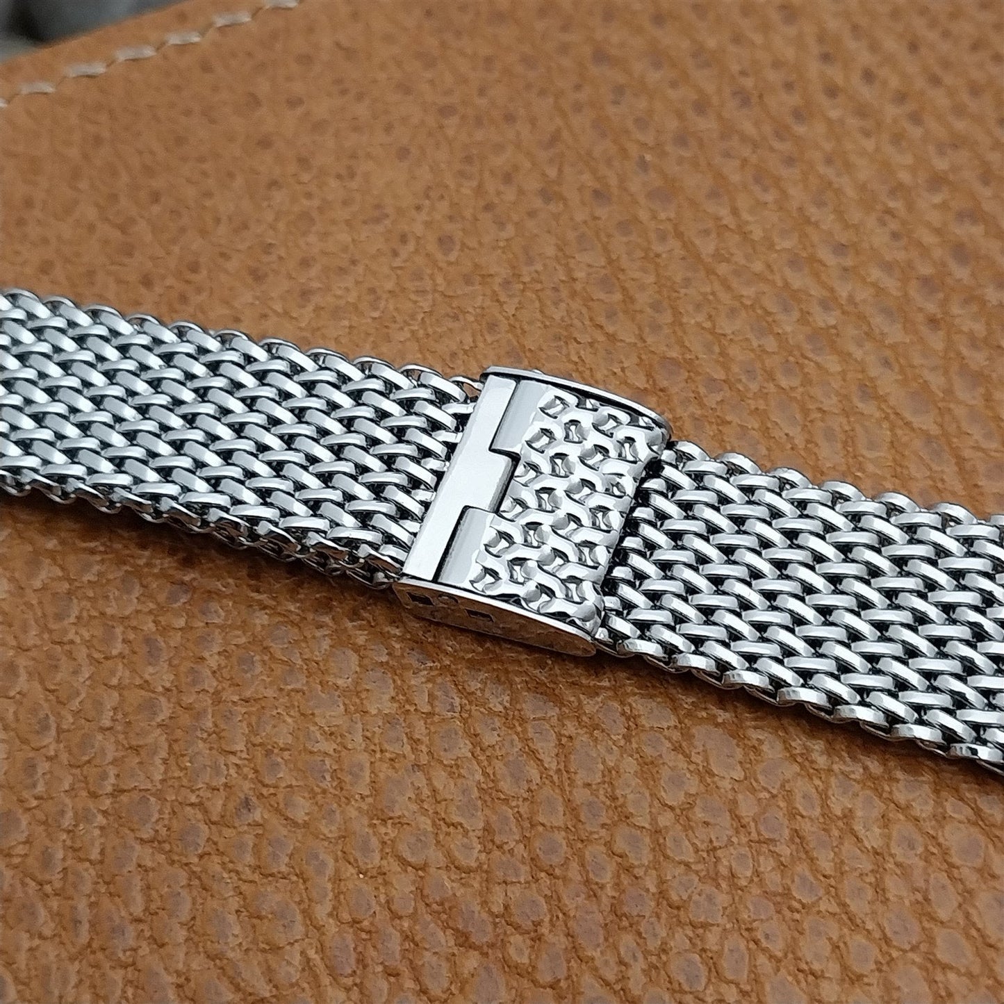 17.2mm Stainless Steel Mesh 1960s JB Champion USA Thick Vintage Watch Band