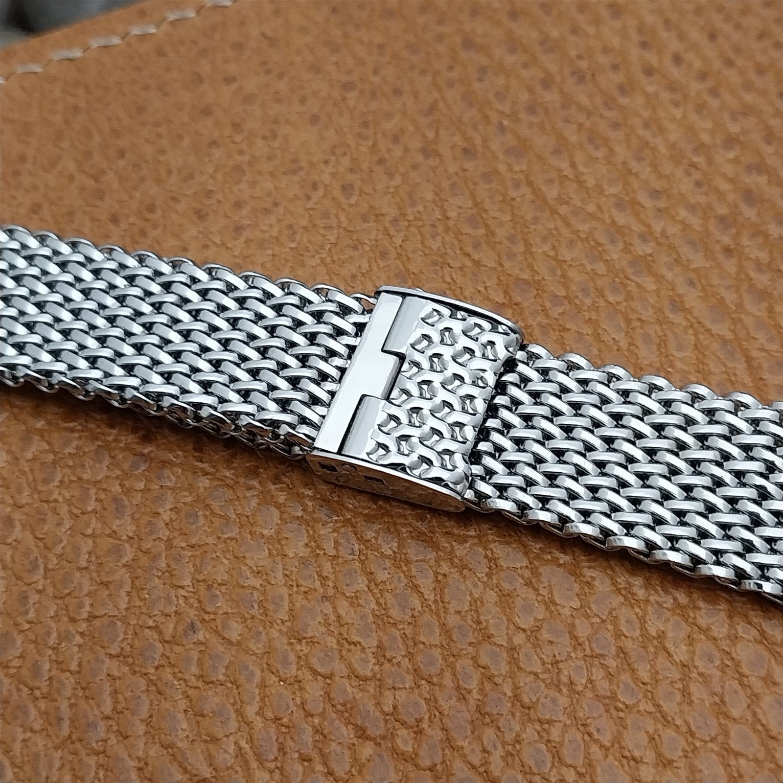 17.2mm Stainless Steel Mesh 1960s JB Champion USA Thick Vintage Watch Band