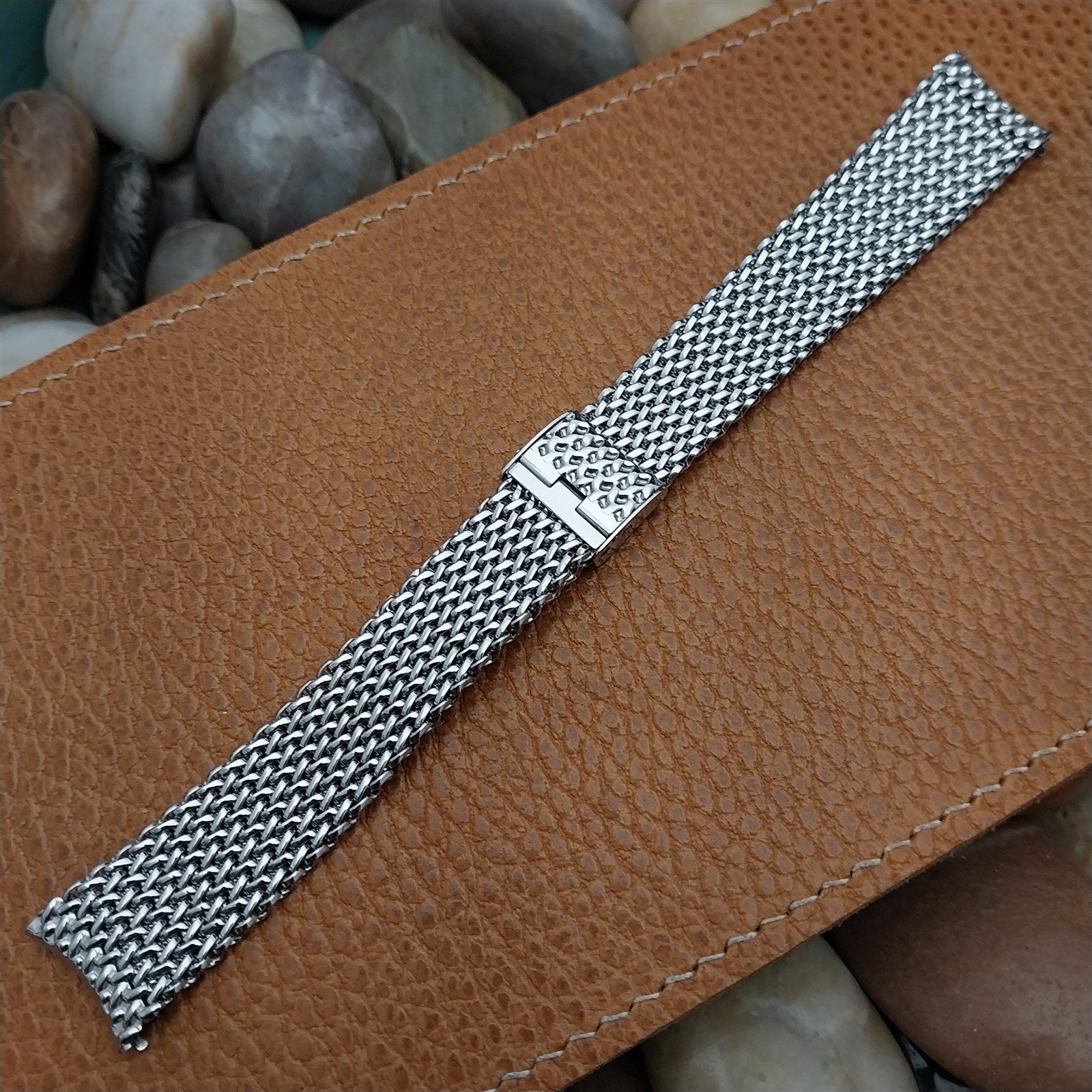 17.2mm Stainless Steel Mesh 1960s JB Champion USA Thick Vintage Watch Band