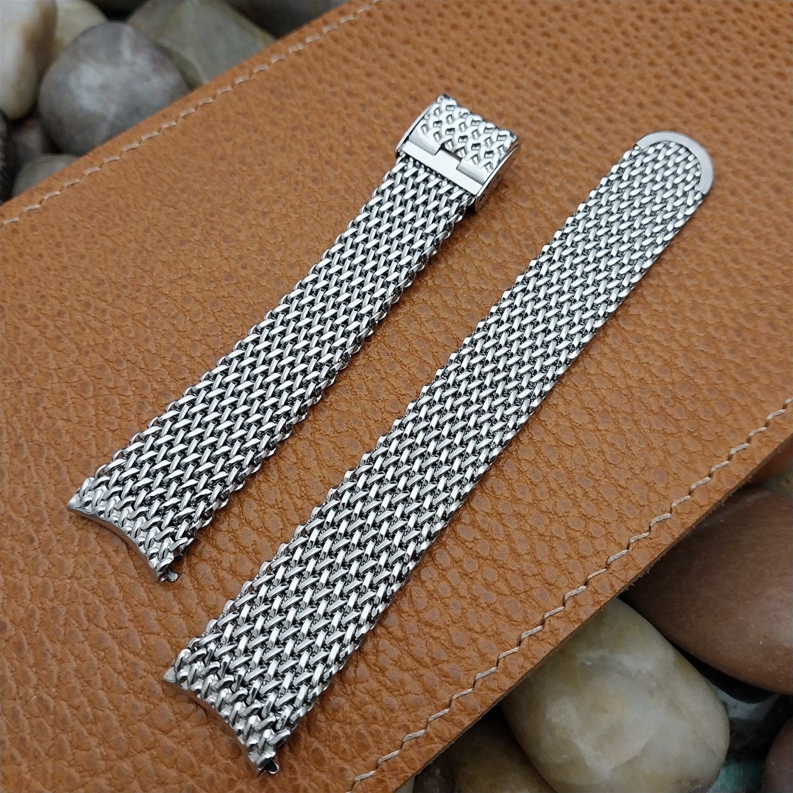 17.2mm Stainless Steel Mesh 1960s JB Champion USA Thick Vintage Watch Band