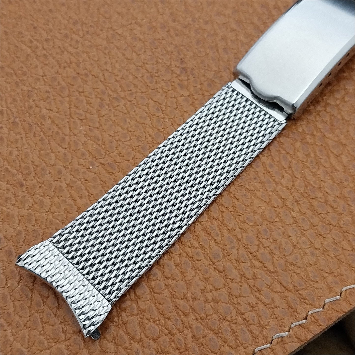 19mm Classic Stainless Steel Mesh JB Champion Unused 1960s Vintage Watch Band