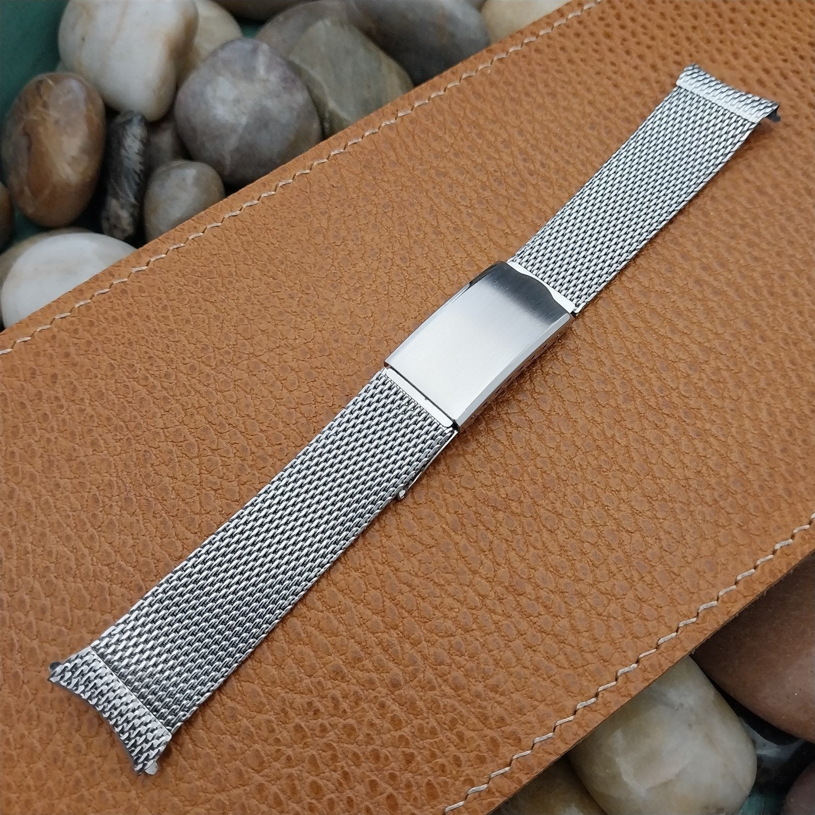 19mm Classic Stainless Steel Mesh JB Champion Unused 1960s Vintage Watch Band