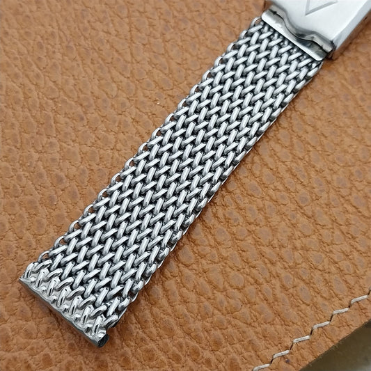 17.2mm Stainless Steel Mesh JB Champion USA Long 60s Vintage Watch Band