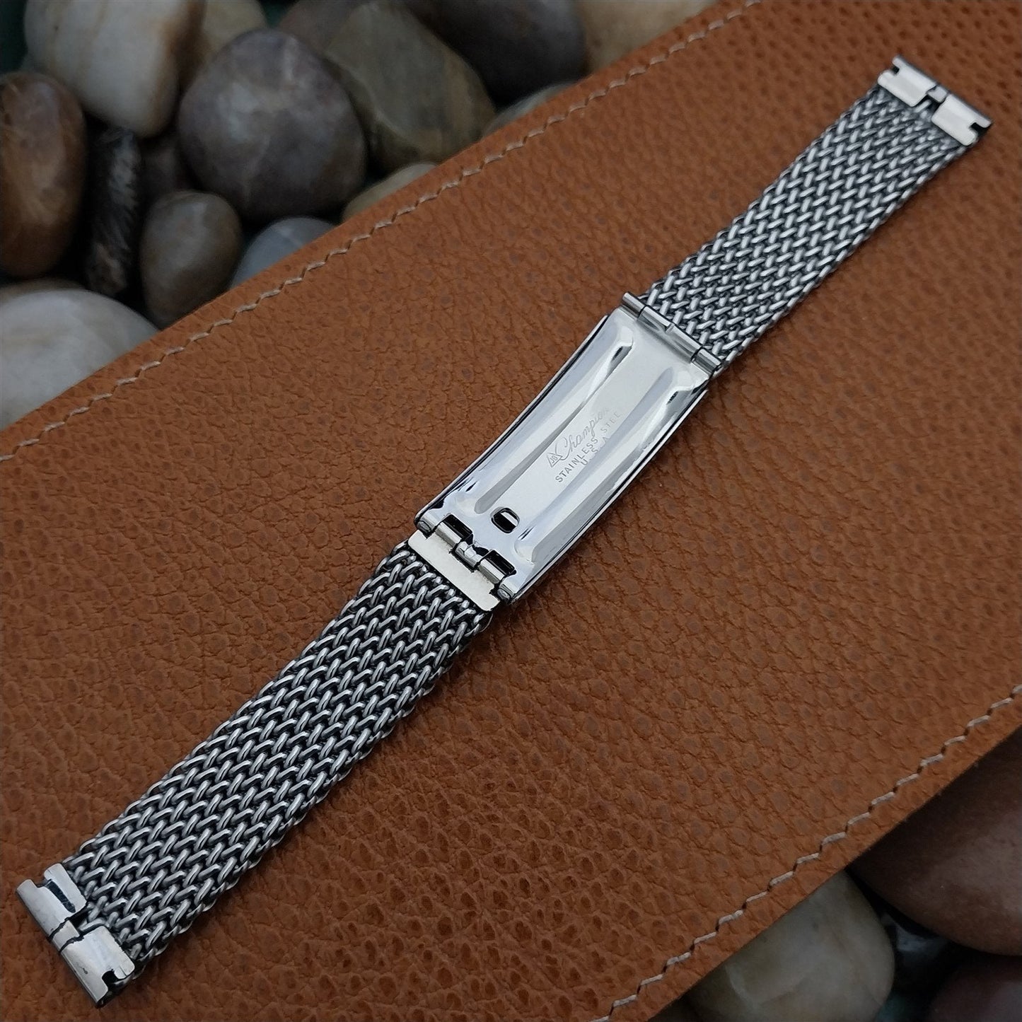 17.2mm Stainless Steel Mesh JB Champion USA Long 60s Vintage Watch Band