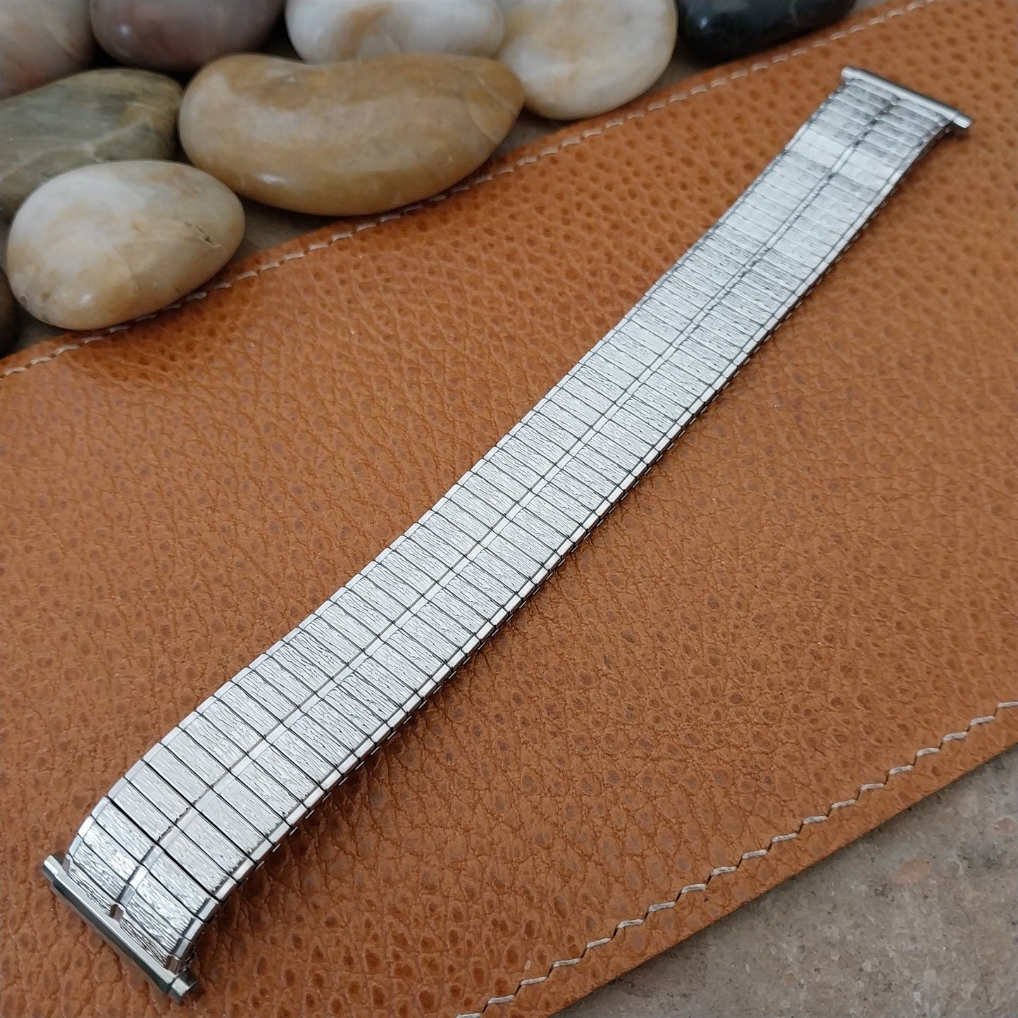Long 18mm 19mm 20mm JB Champion Stainless Steel Unused 1970s Vintage Watch Band