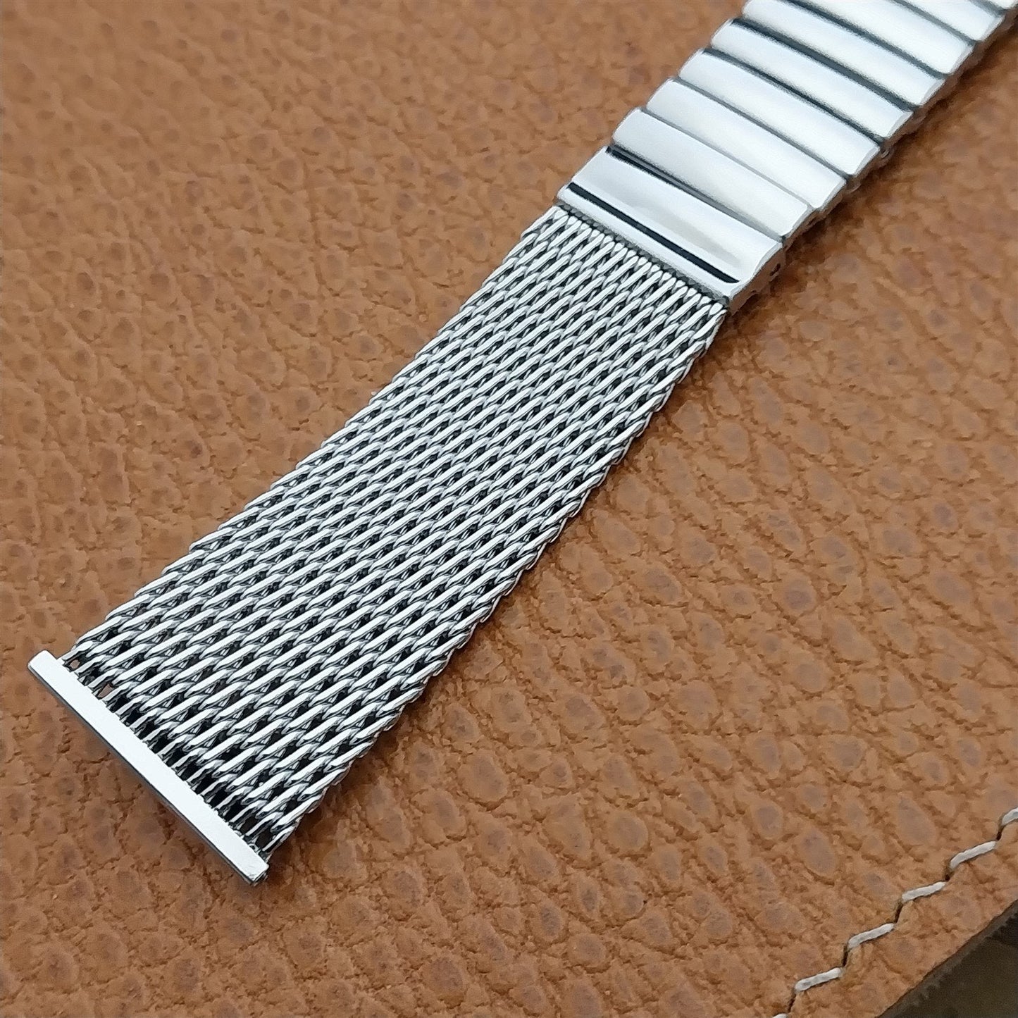 Vintage 19mm 18mm JB Champion Stainless Steel Mesh Unused nos 1960s Watch Band