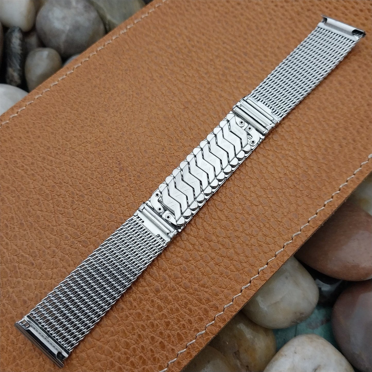 Vintage 19mm 18mm JB Champion Stainless Steel Mesh Unused nos 1960s Watch Band