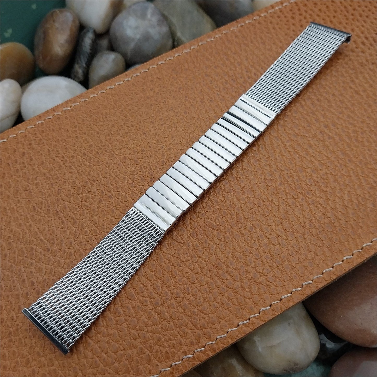 Vintage 19mm 18mm JB Champion Stainless Steel Mesh Unused nos 1960s Watch Band