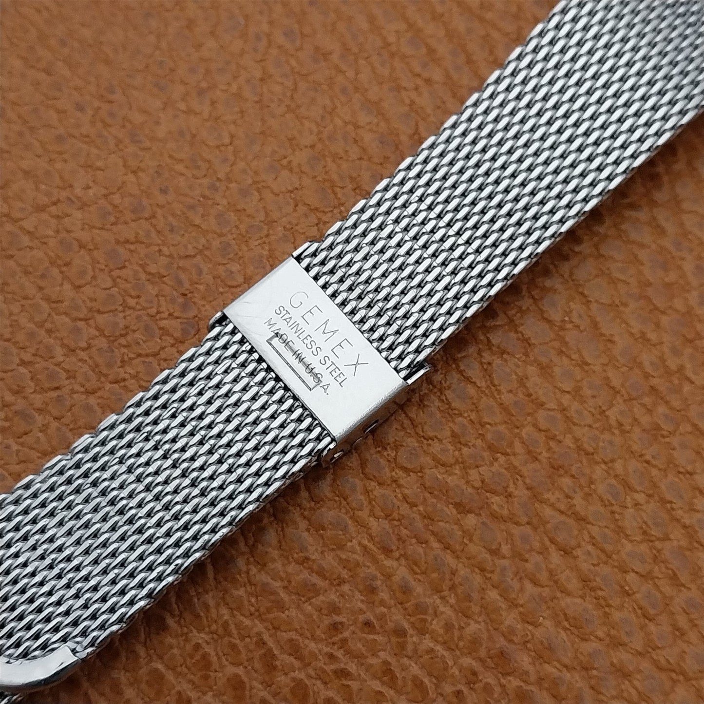 Stainless Steel Mesh Gemex Perpetual Calendar Unused 1960s Vintage Watch Band