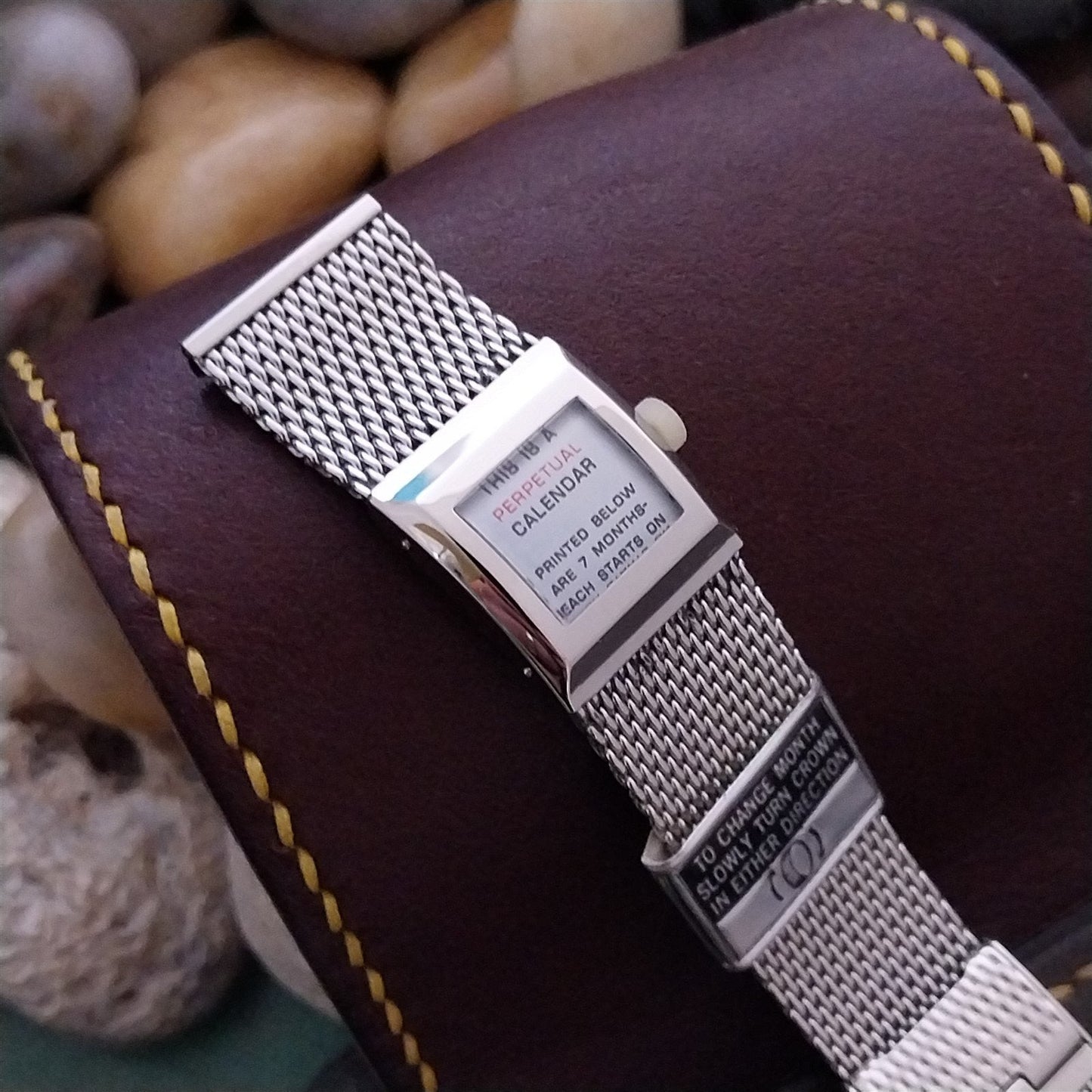 Stainless Steel Mesh JB Champion Perpetual Calendar 1960s Unused Watch Band