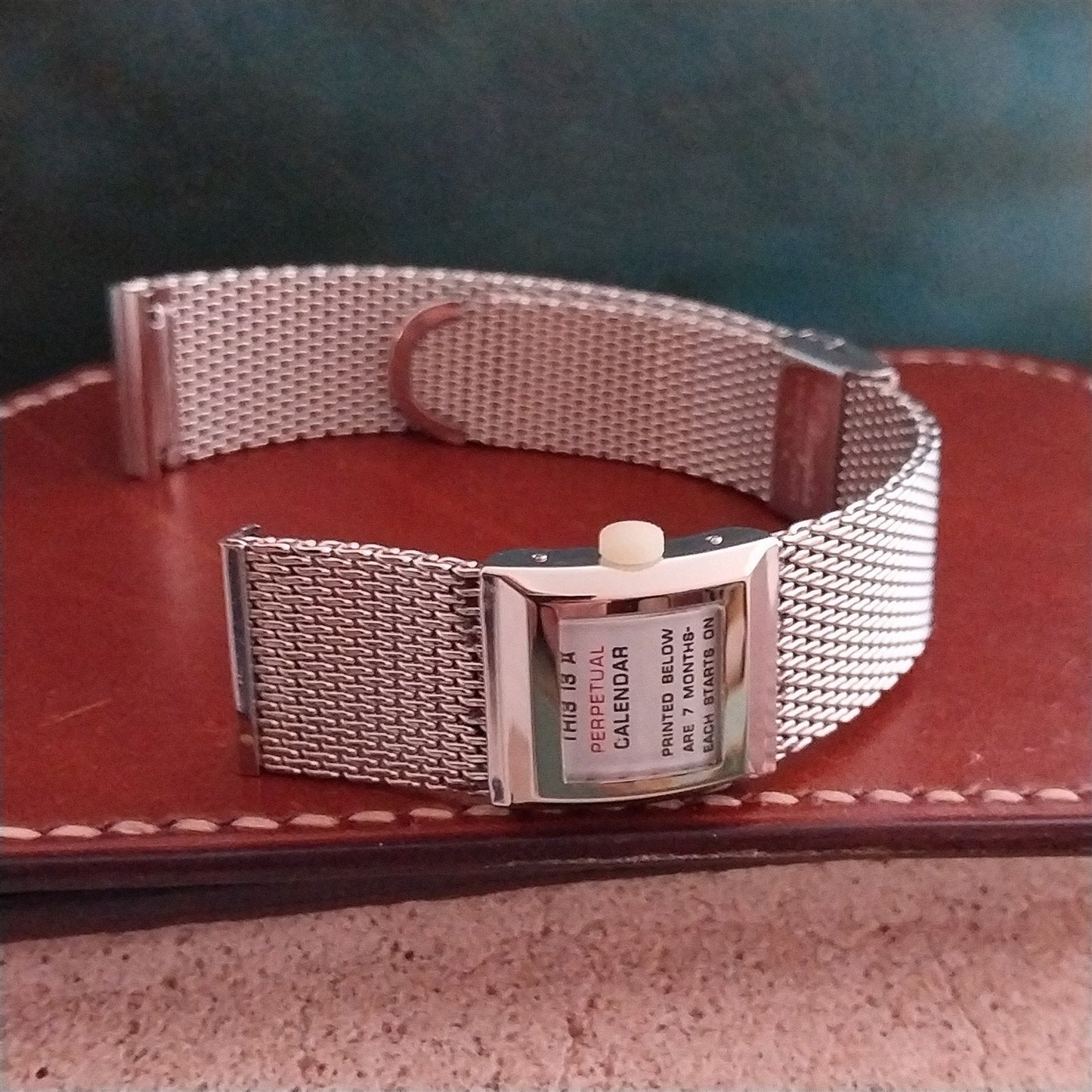 Stainless Steel Mesh JB Champion Perpetual Calendar 1960s Unused Watch Band